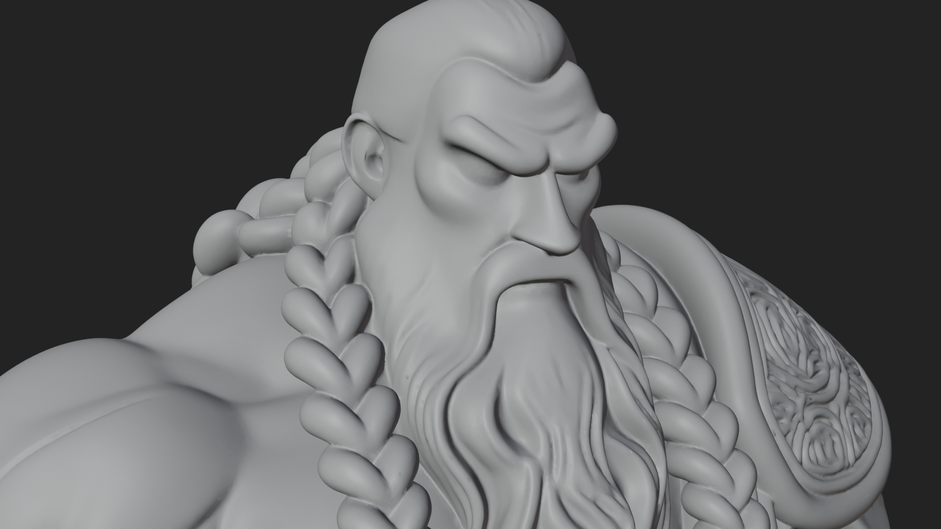 Barbarian Warlord Statue Design 16 3D Print Model 3D Model