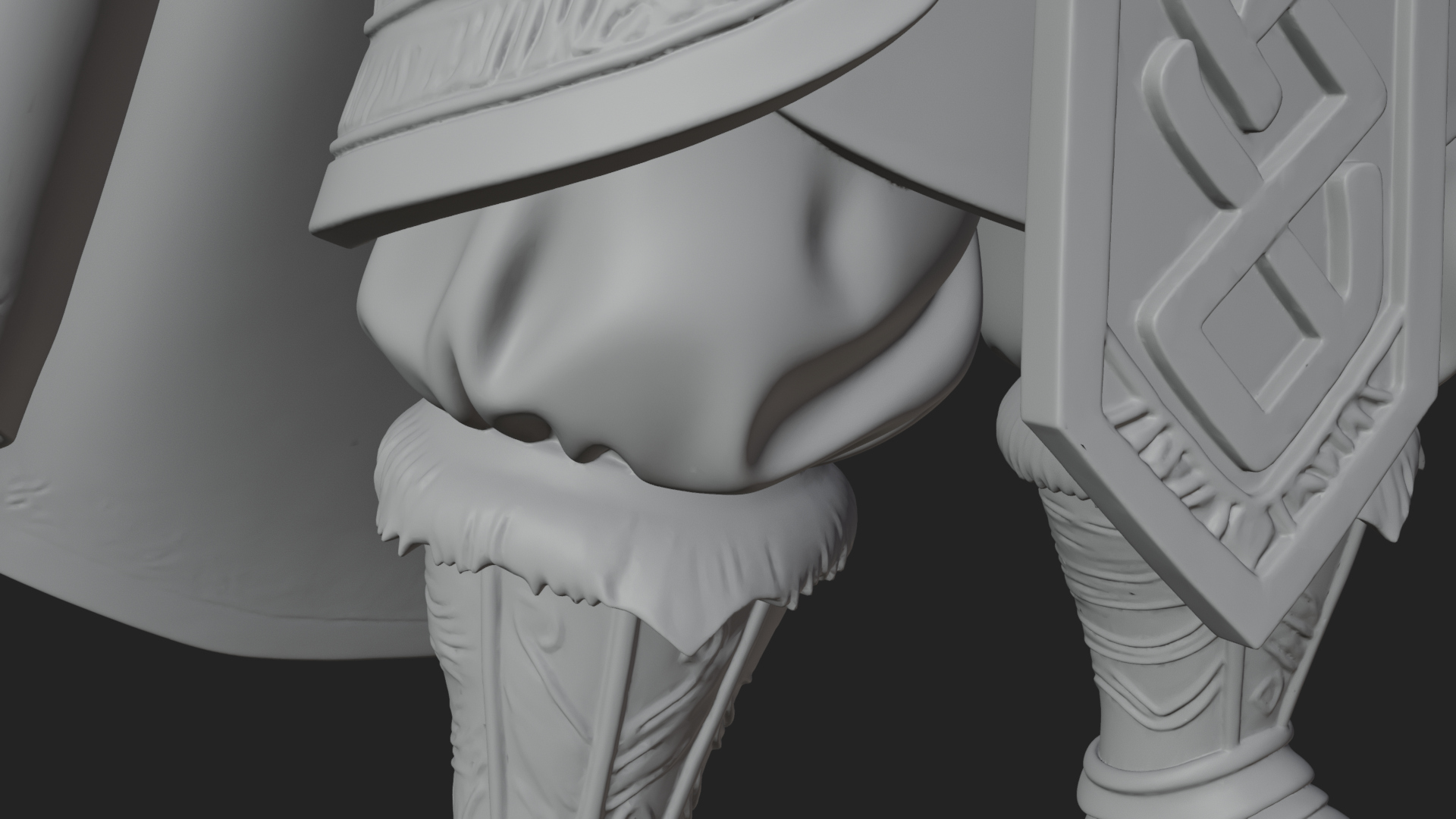 Barbarian Warlord Statue Design 16 3D Print Model 3D Model
