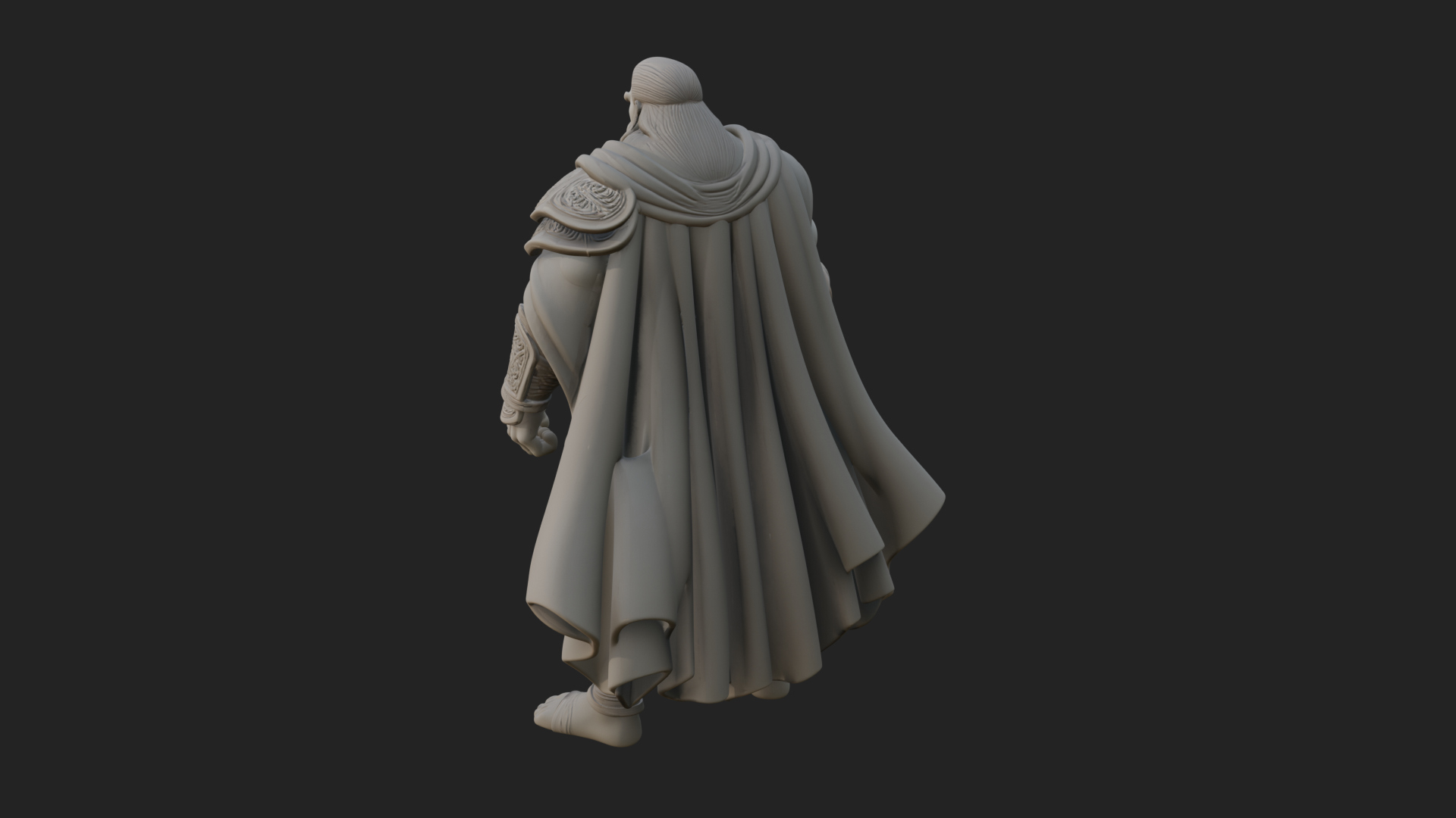Barbarian Warlord Statue Design 17 3D Print Model 3D Model