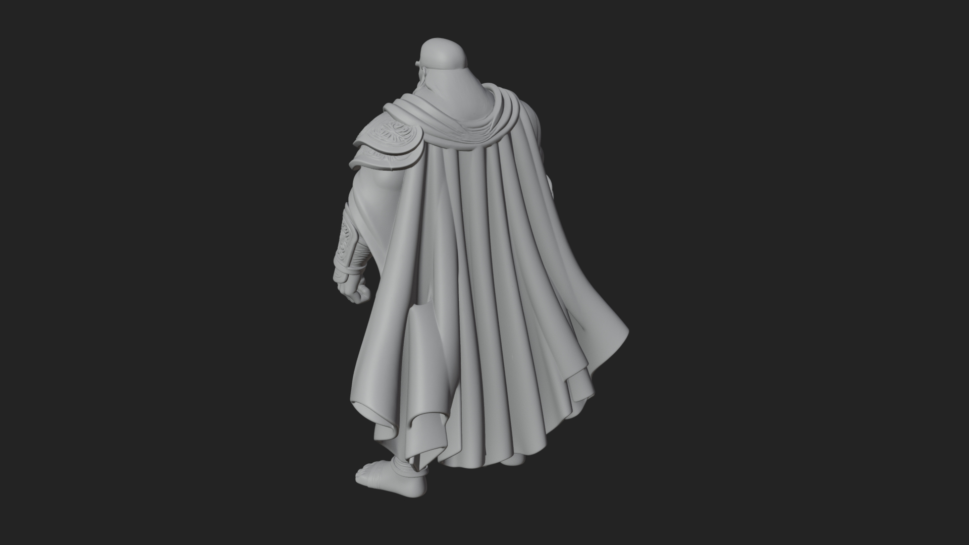 Barbarian Warlord Statue Design 17 3D Print Model 3D Model