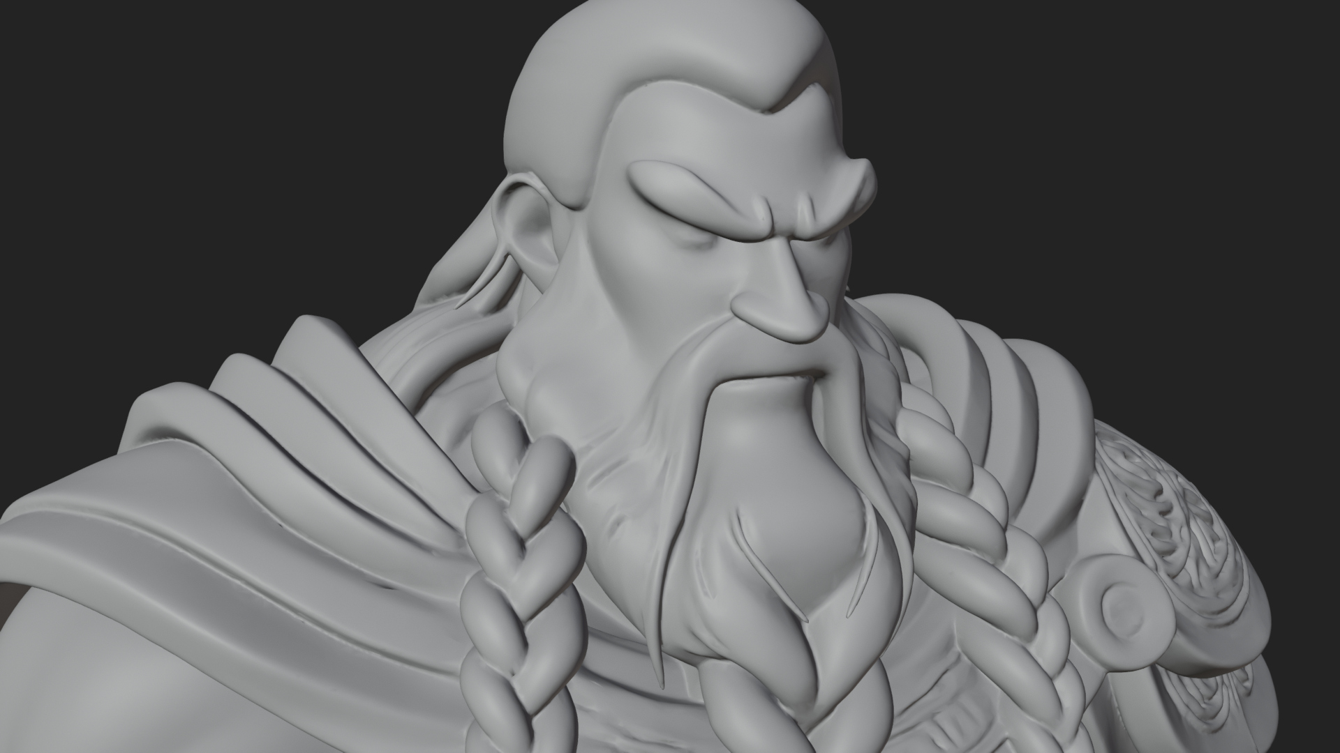 Barbarian Warlord Statue Design 17 3D Print Model 3D Model