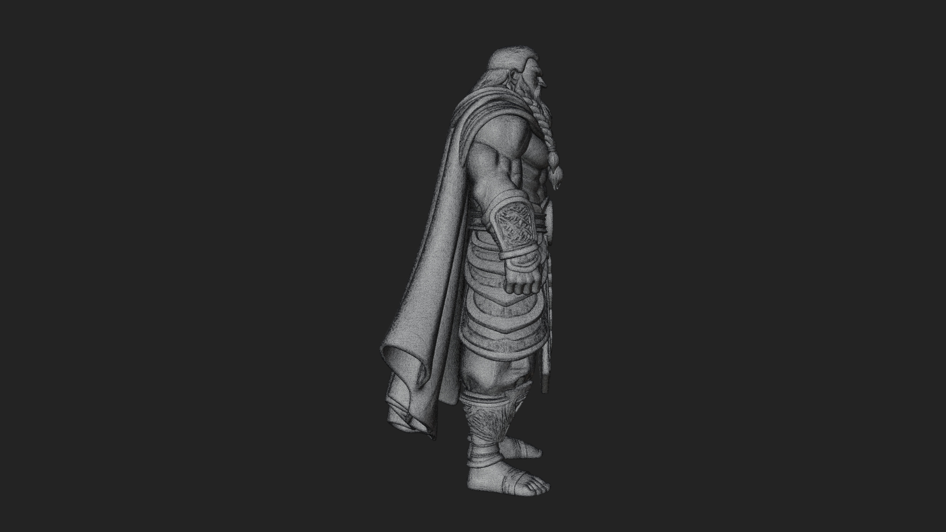 Barbarian Warlord Statue Design 17 3D Print Model 3D Model
