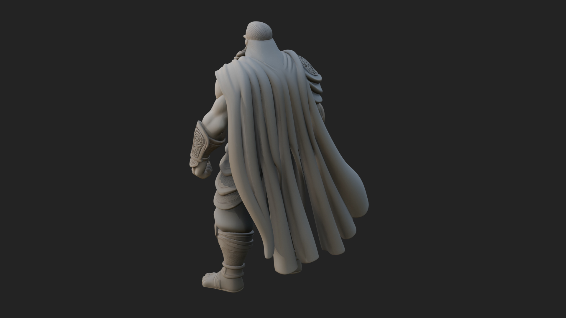 Barbarian Warlord Statue Design 18 3D Print Model 3D Model