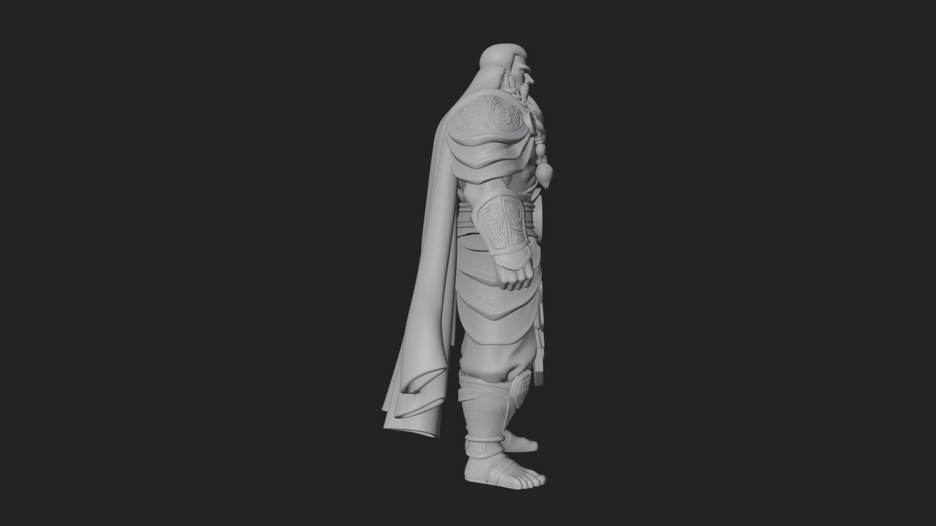 Barbarian Warlord Statue Design 18 3D Print Model 3D Model