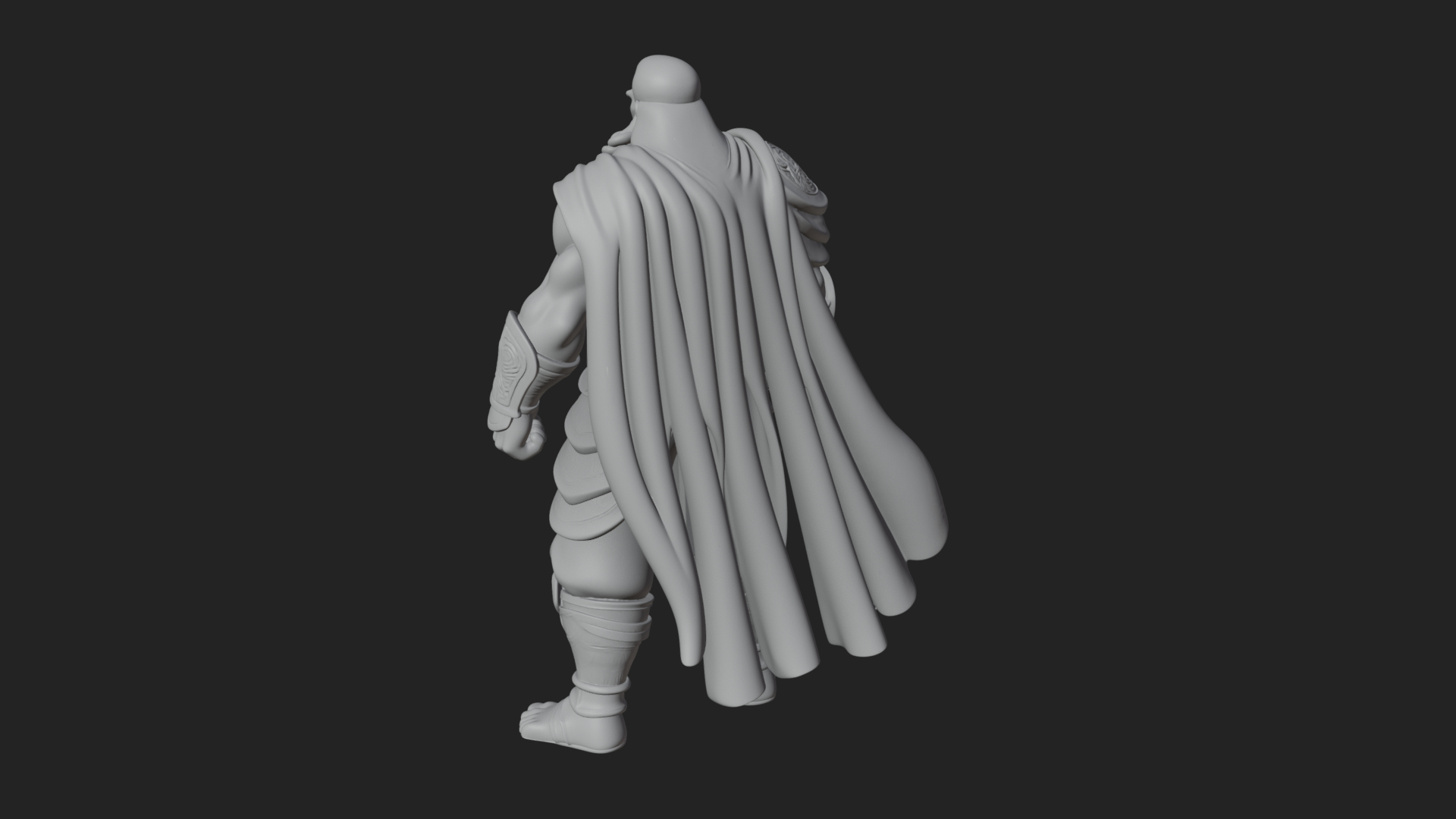Barbarian Warlord Statue Design 18 3D Print Model 3D Model