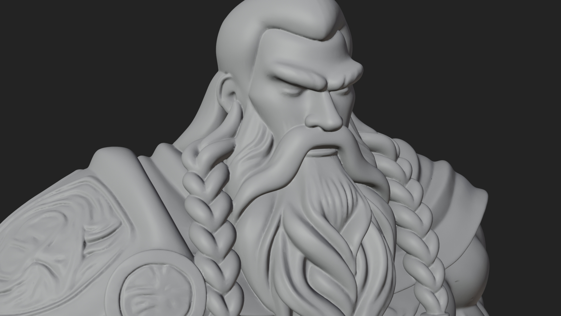 Barbarian Warlord Statue Design 18 3D Print Model 3D Model