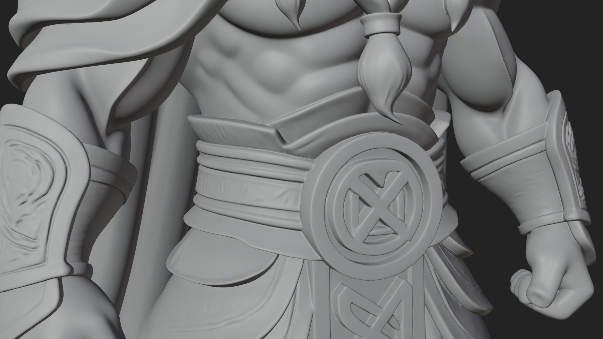 Barbarian Warlord Statue Design 18 3D Print Model 3D Model