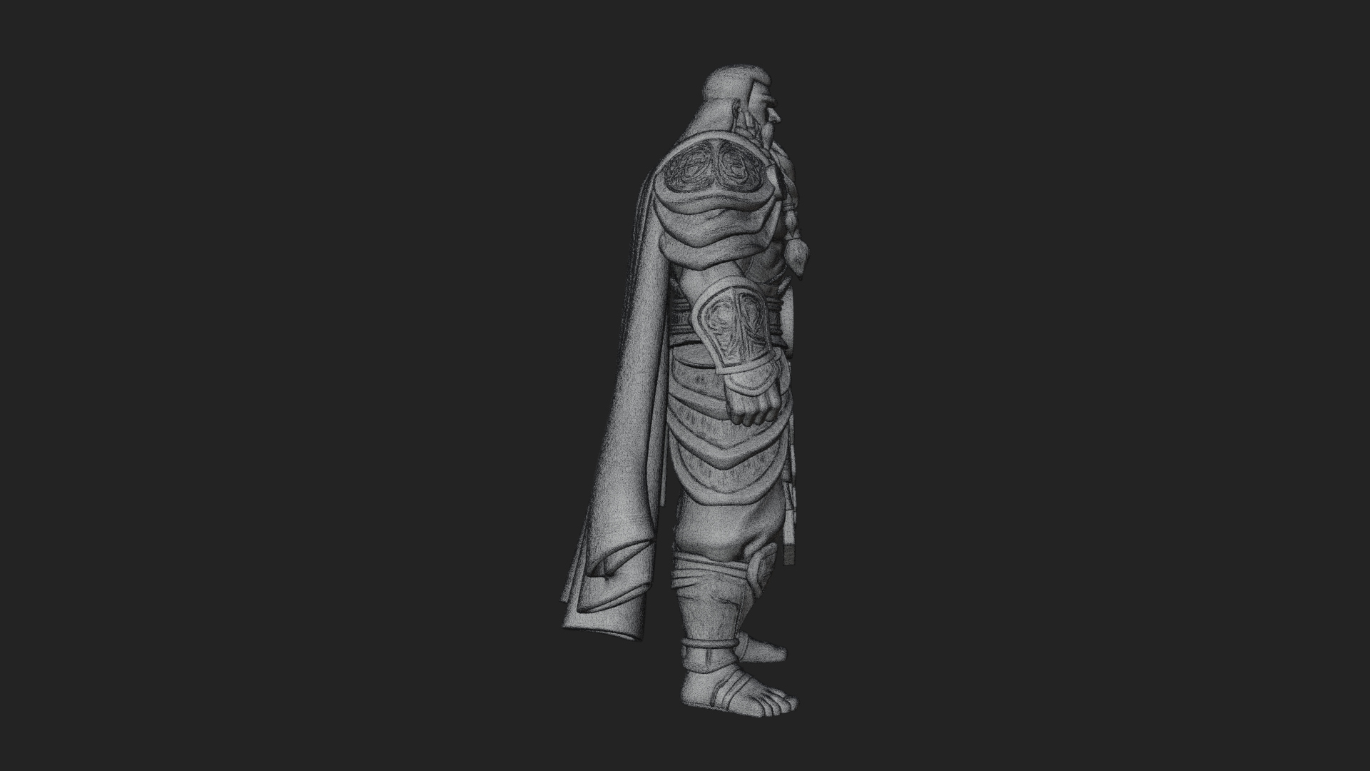 Barbarian Warlord Statue Design 18 3D Print Model 3D Model