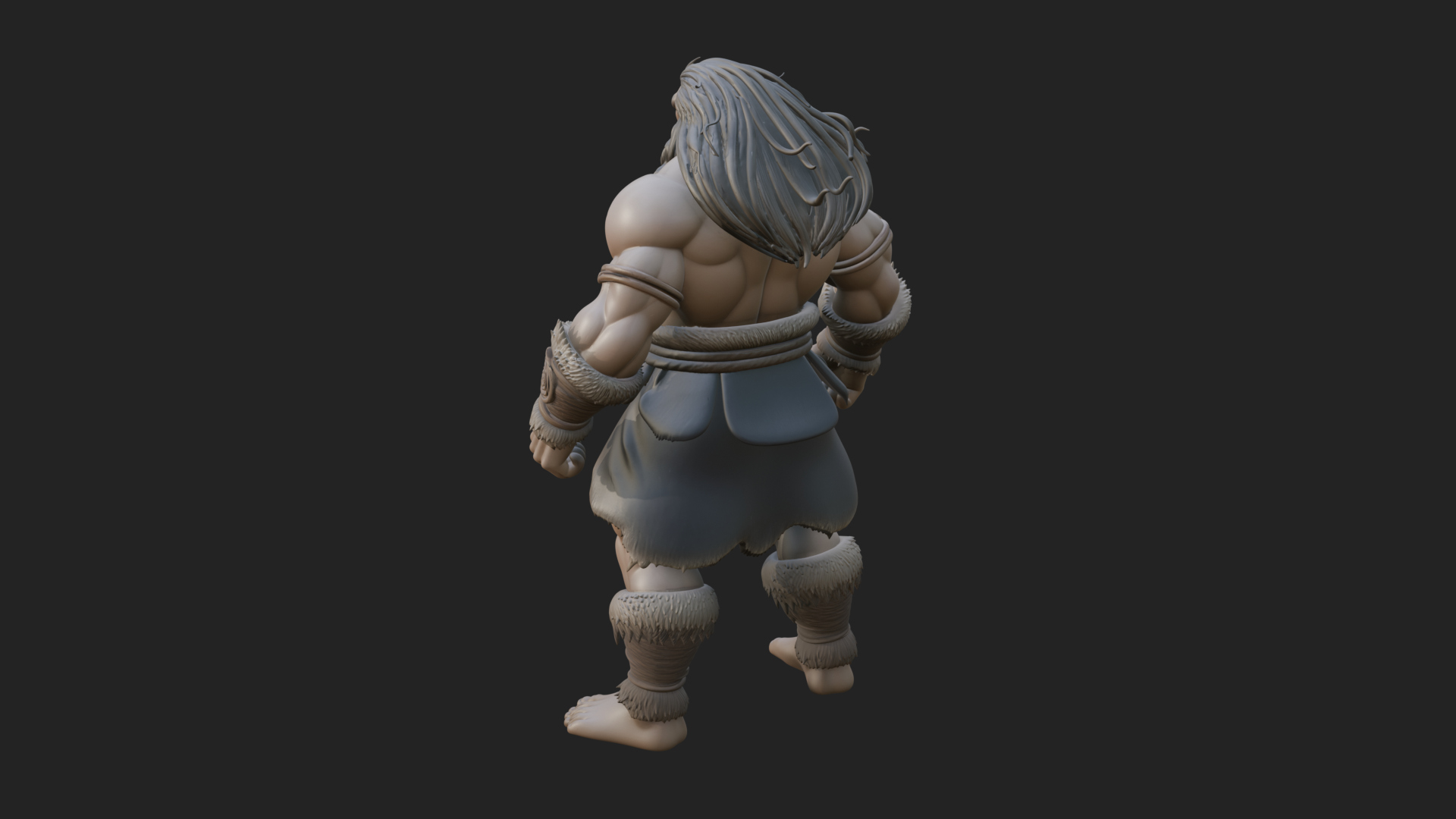 Barbarian Warlord Statue Design 19 3D Print Model 3D Model