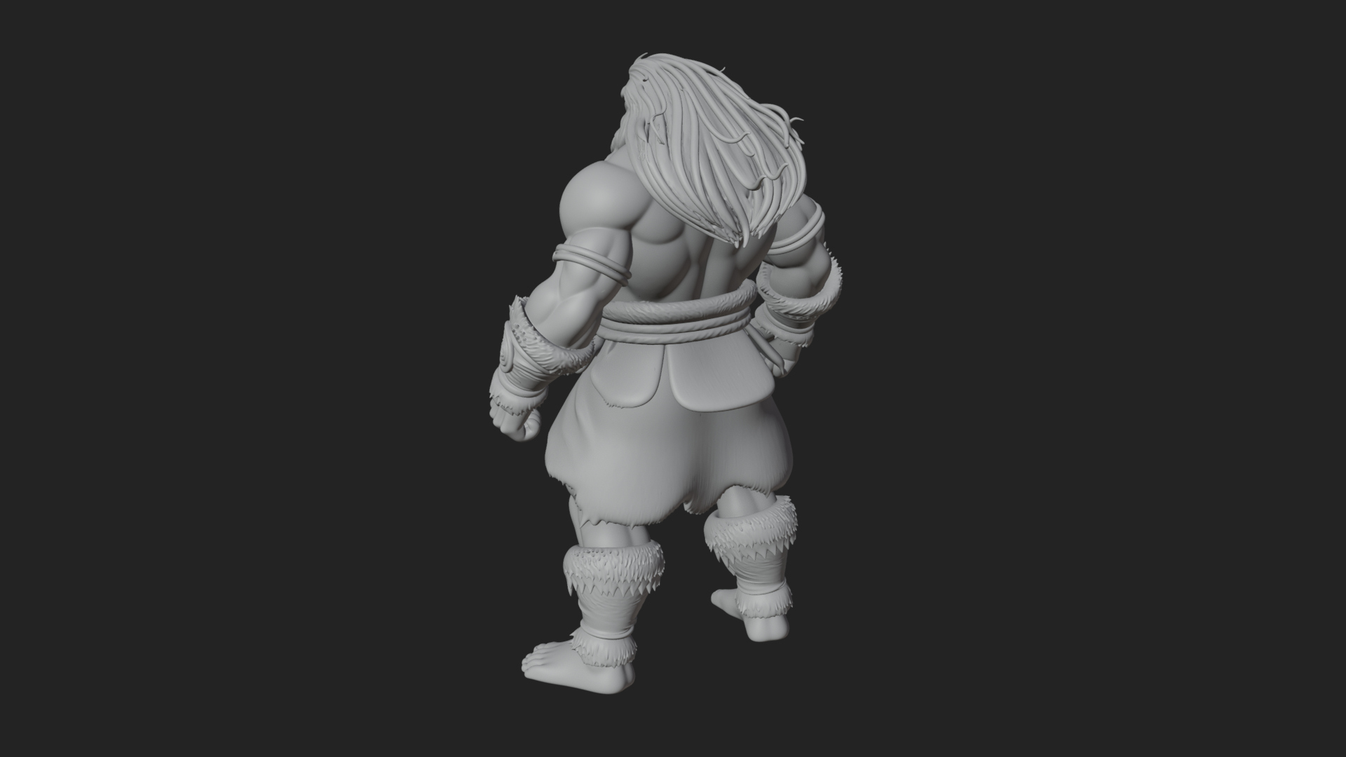 Barbarian Warlord Statue Design 19 3D Print Model 3D Model