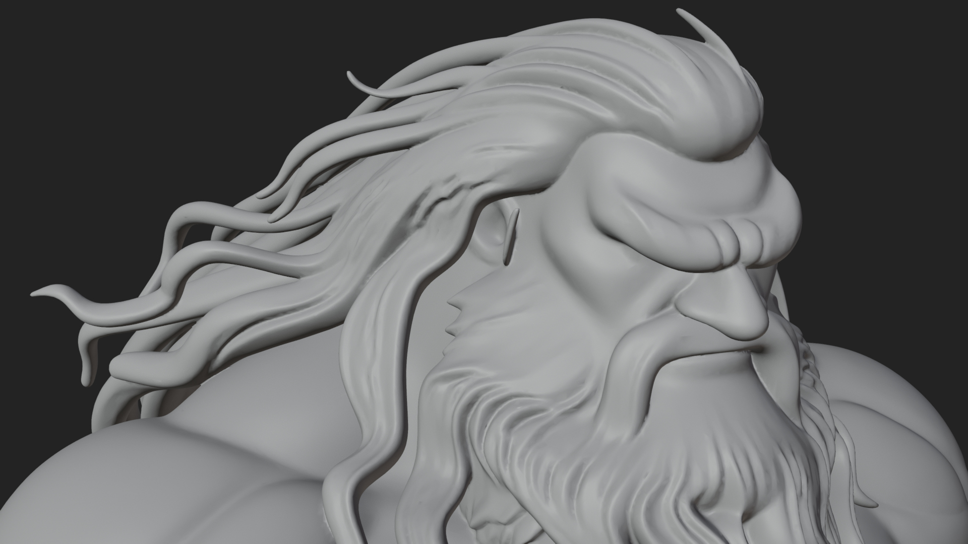 Barbarian Warlord Statue Design 19 3D Print Model 3D Model
