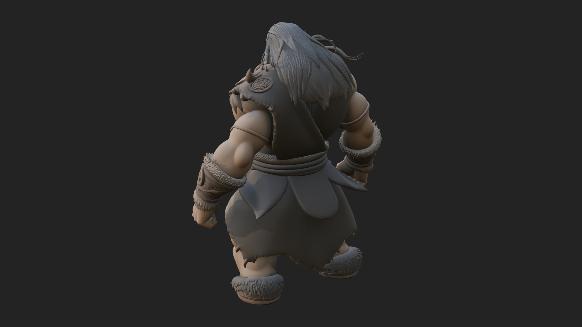Barbarian Warlord Statue Design 20 3D Print Model 3D Model
