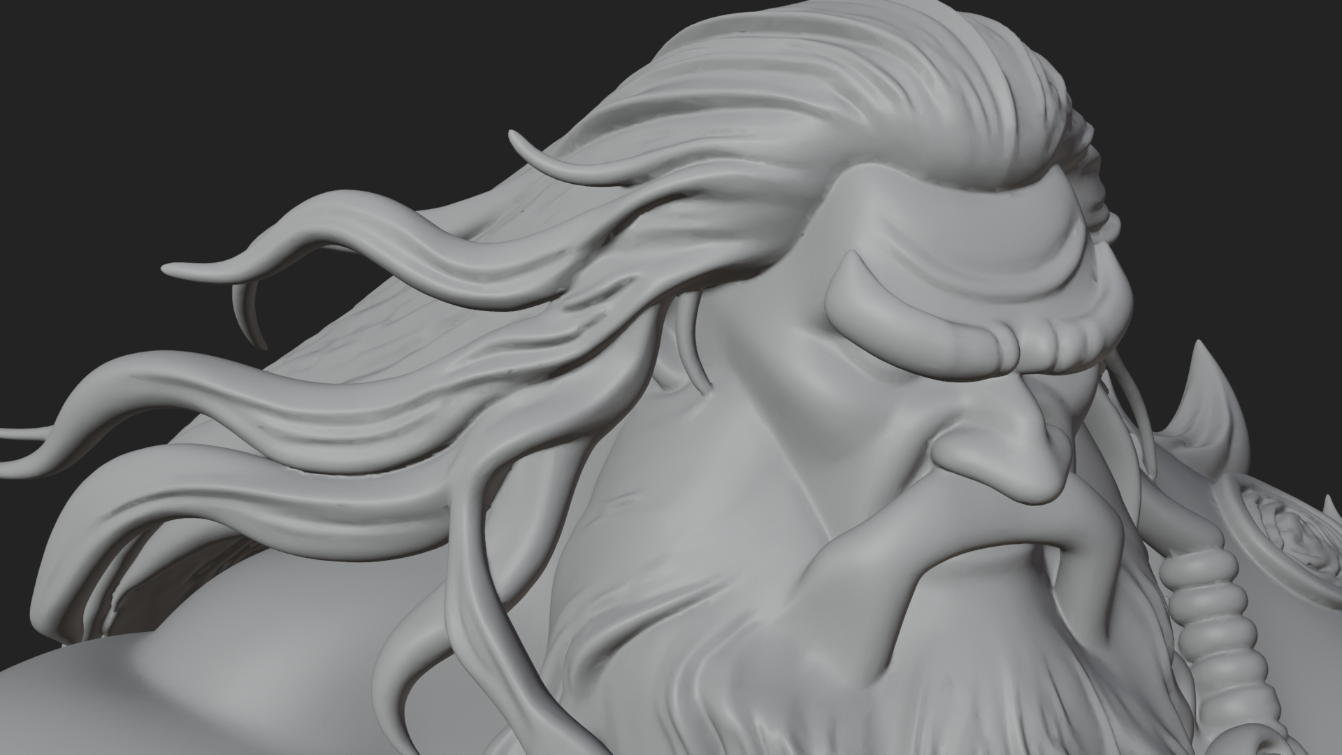 Barbarian Warlord Statue Design 20 3D Print Model 3D Model