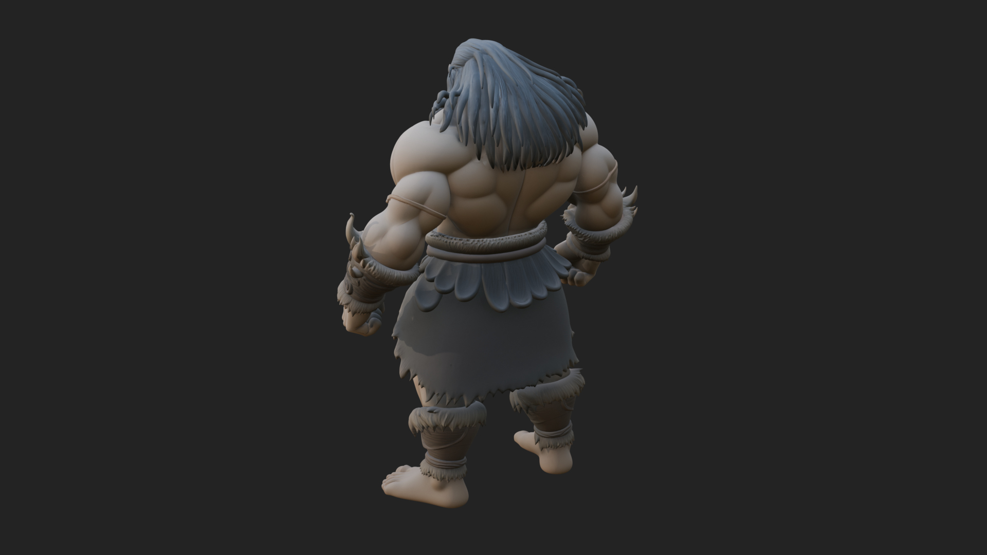 Barbarian Warlord Statue Design 21 3D Print Model 3D Model