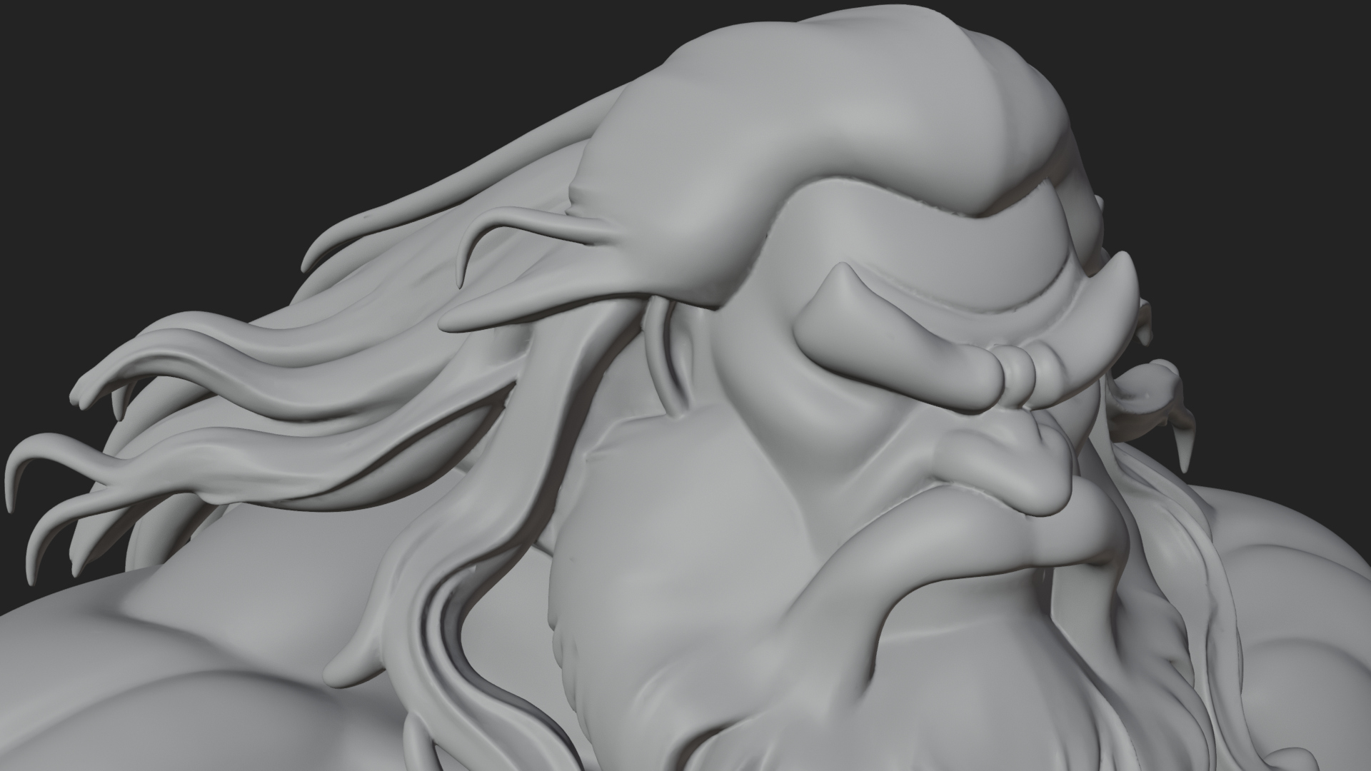 Barbarian Warlord Statue Design 21 3D Print Model 3D Model