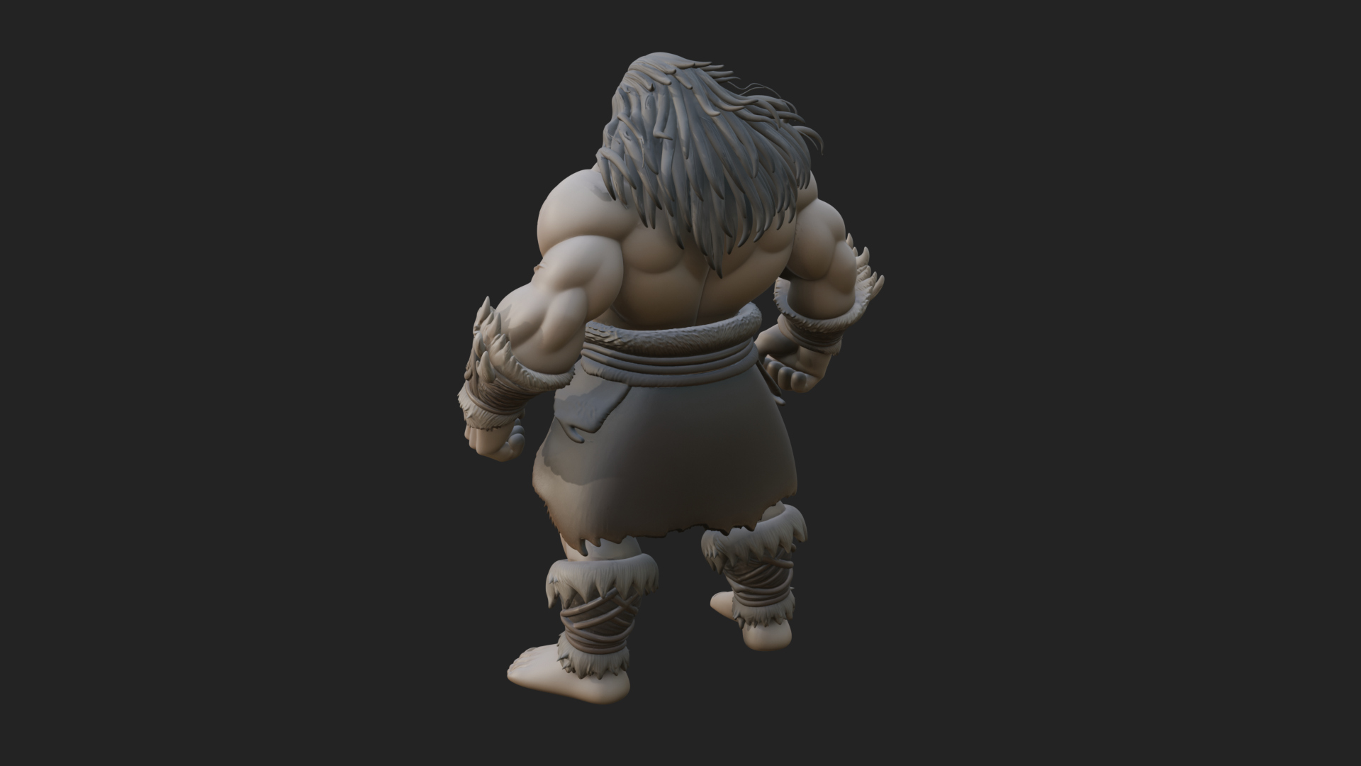 Barbarian Warlord Statue Design 22 3D Print Model 3D Model