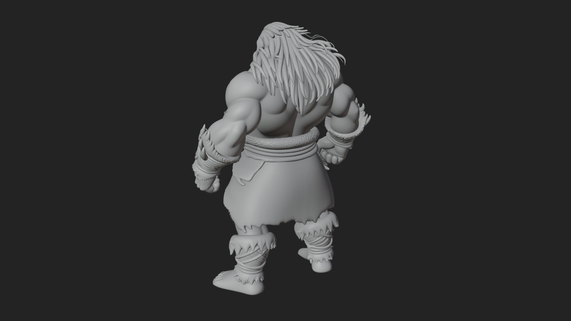 Barbarian Warlord Statue Design 22 3D Print Model 3D Model