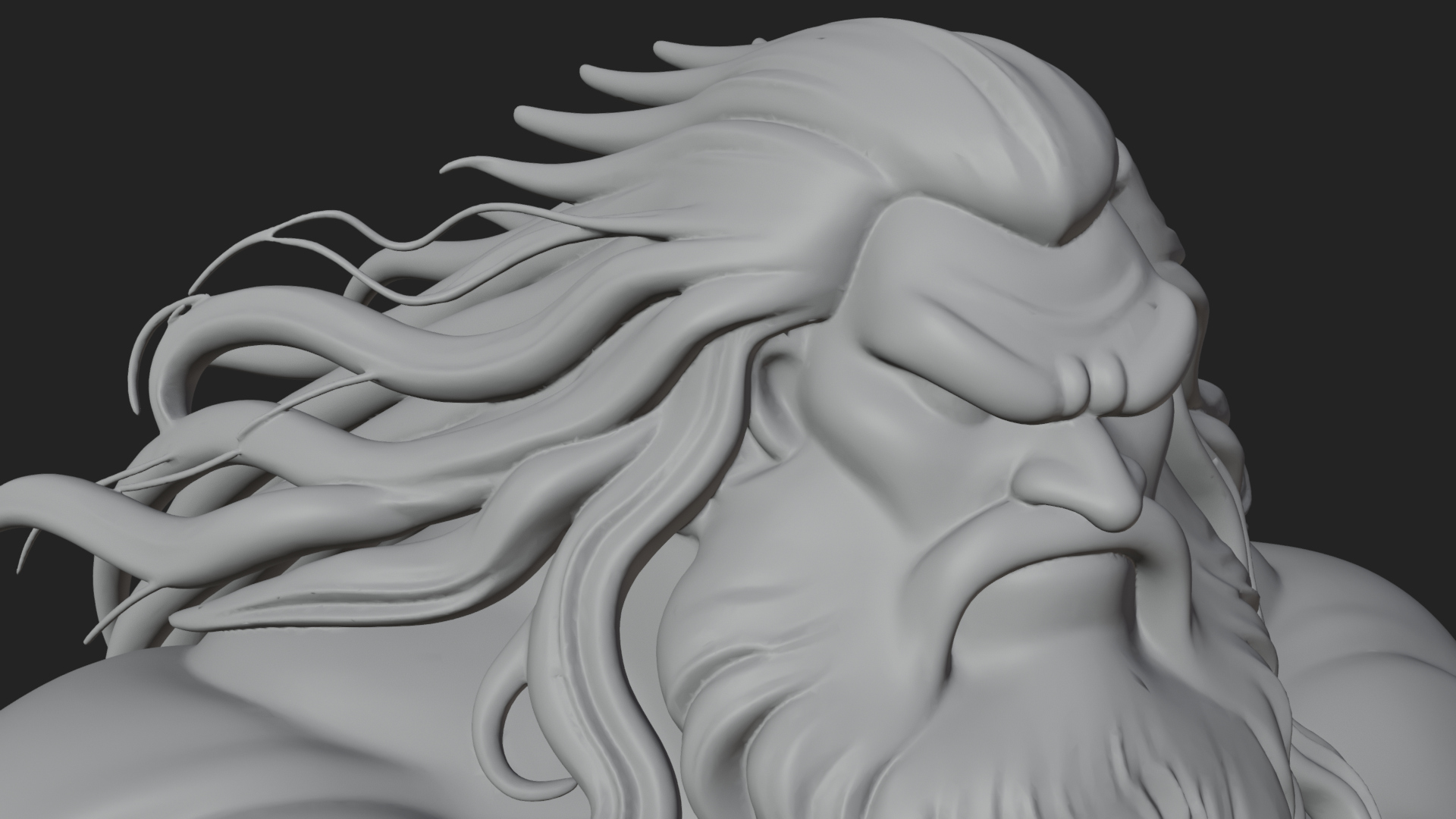 Barbarian Warlord Statue Design 22 3D Print Model 3D Model