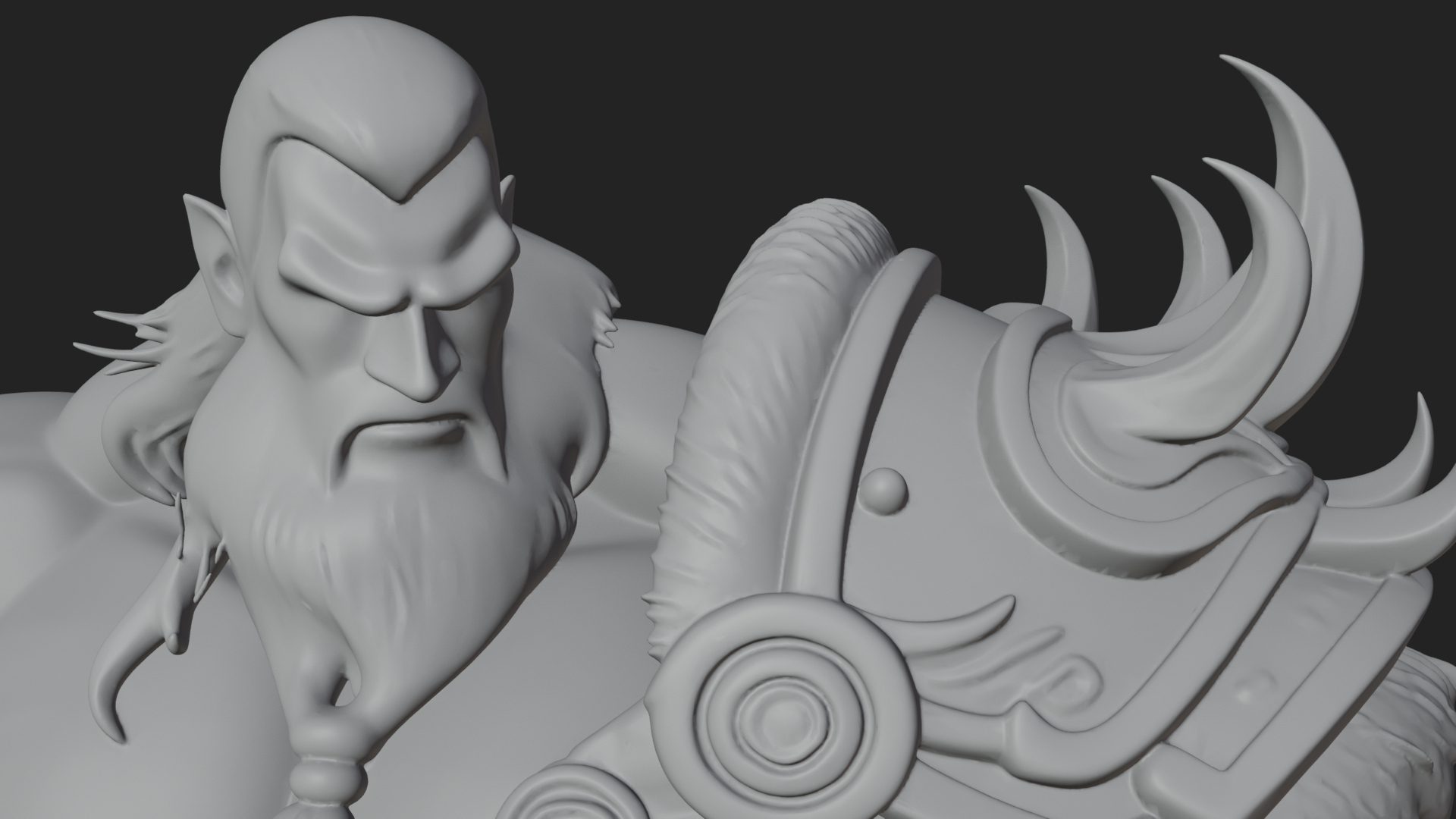 Barbarian Warlord Statue Design 7 3D Print Model 3D Model