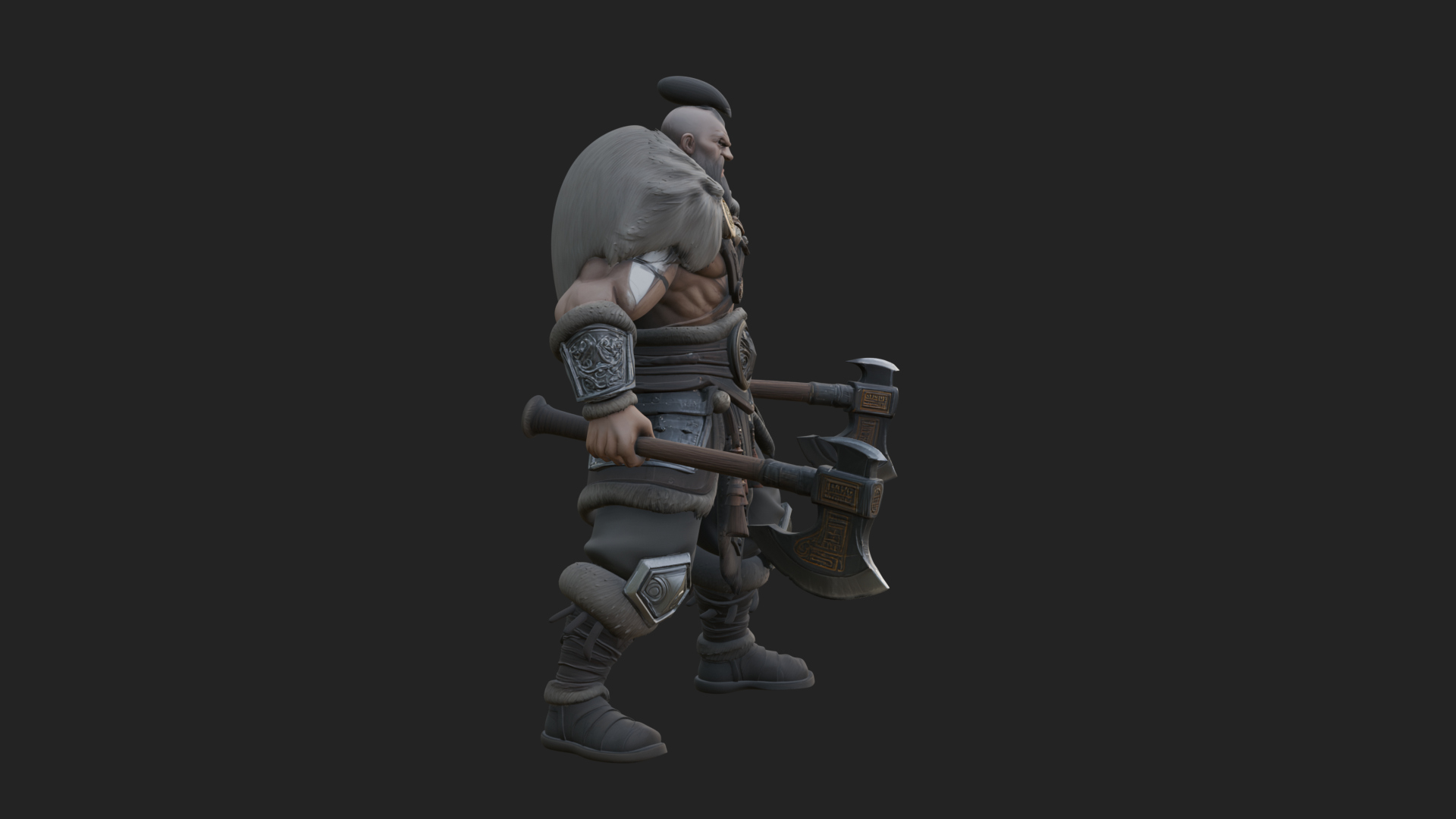 Barbarian Warlord Statue Design 8 3D Print Model 3D Model