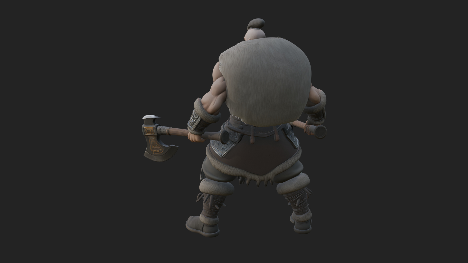 Barbarian Warlord Statue Design 8 3D Print Model 3D Model