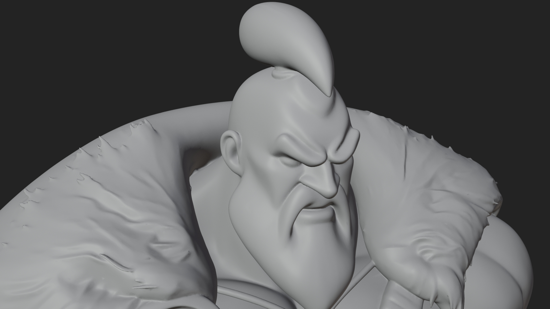 Barbarian Warlord Statue Design 8 3D Print Model 3D Model