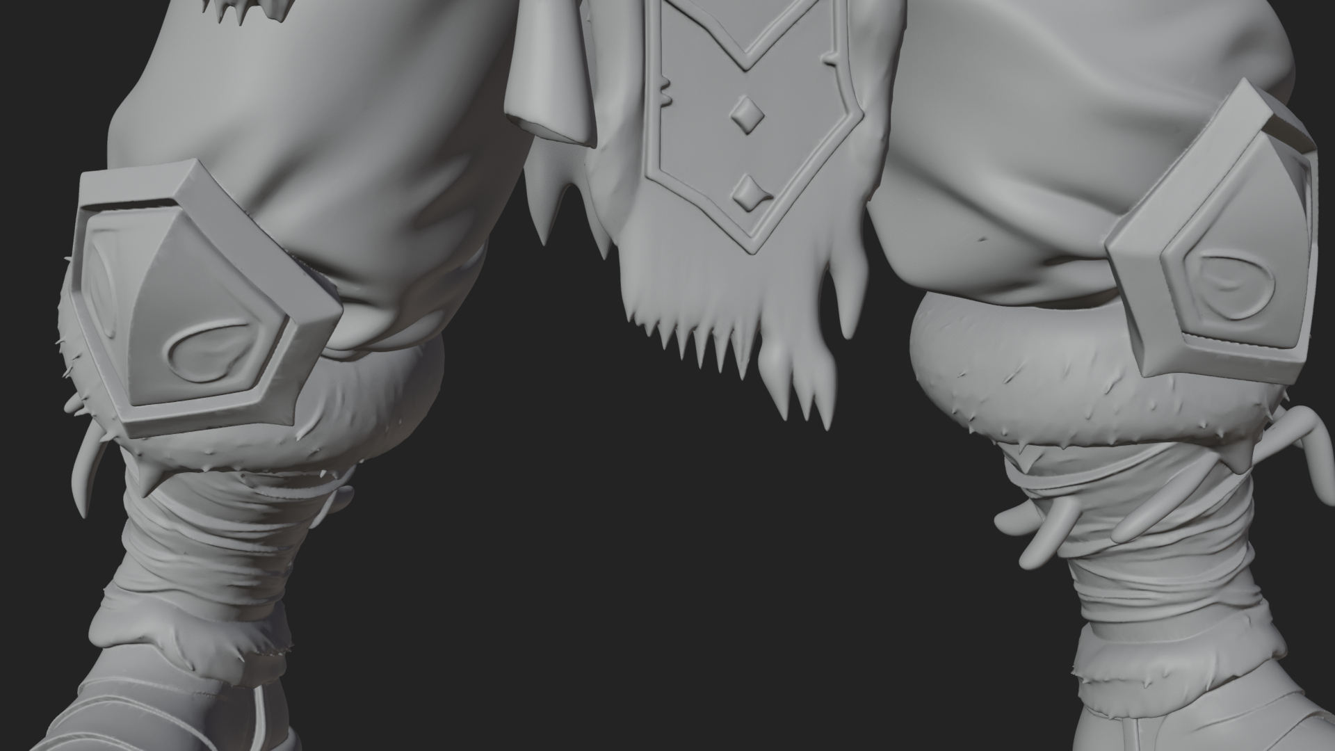 Barbarian Warlord Statue Design 8 3D Print Model 3D Model