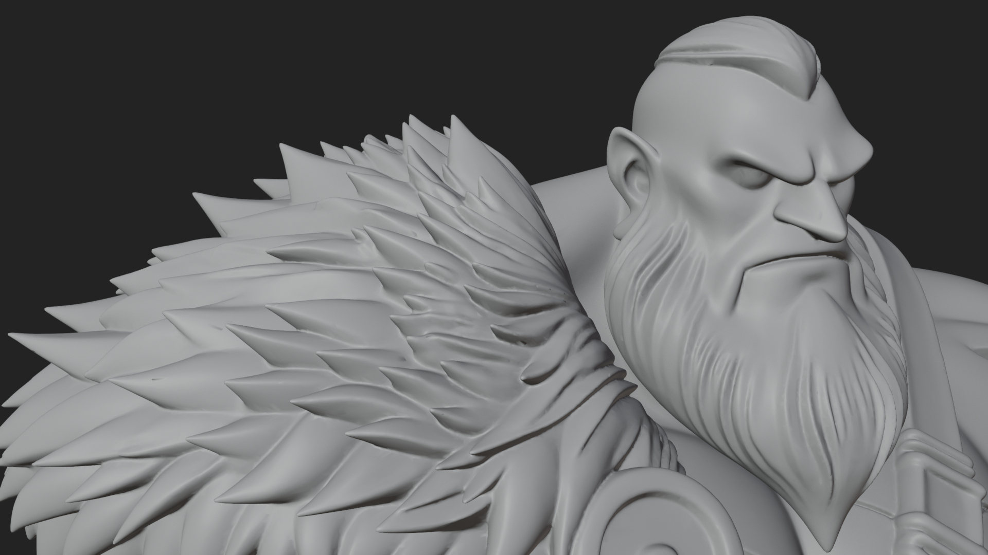Barbarian Warlord Statue Design 9 3D Print Model 3D Model