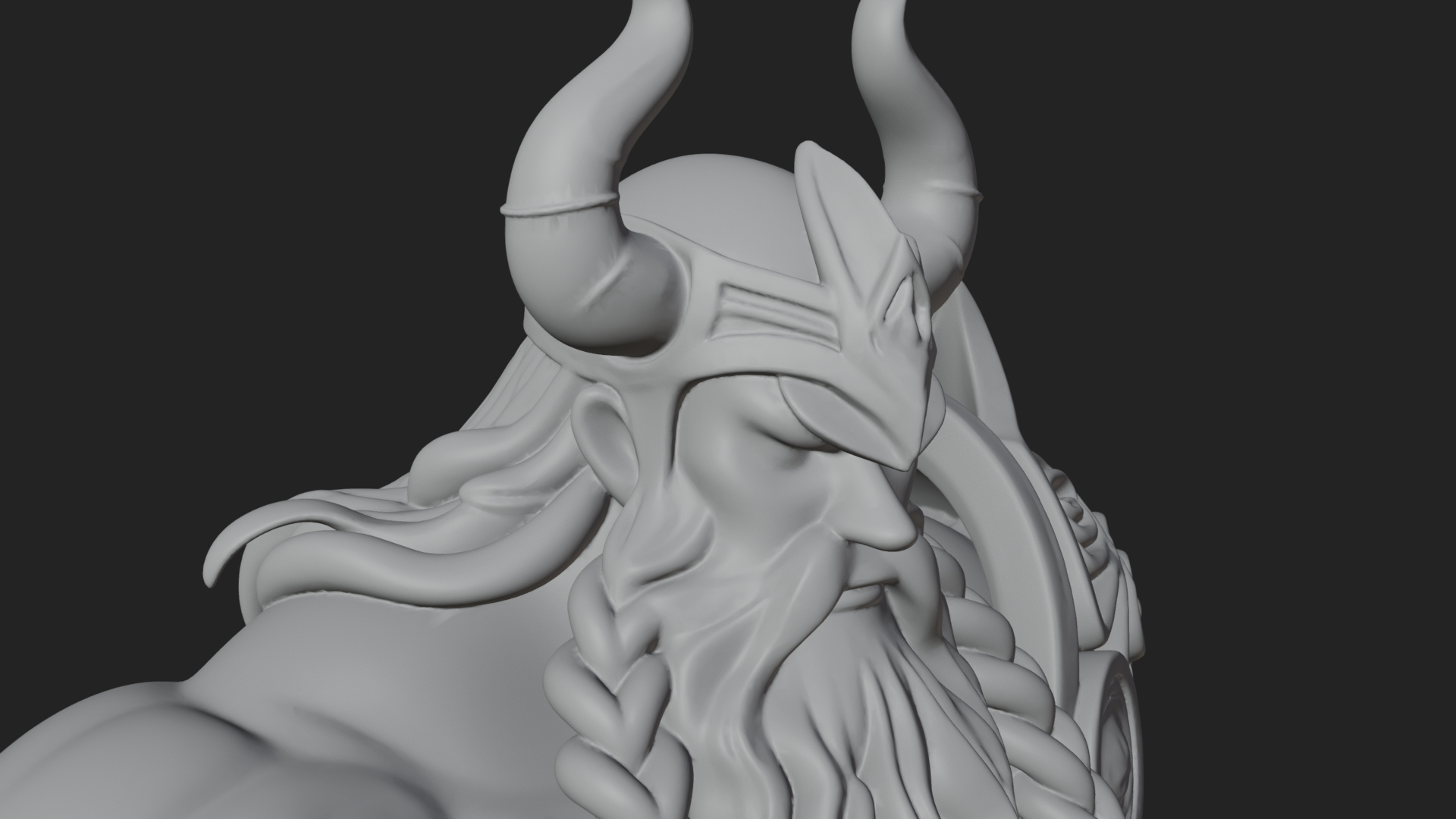 Barbarian with Axe Statue Design 10 3D Print Model 3D Model