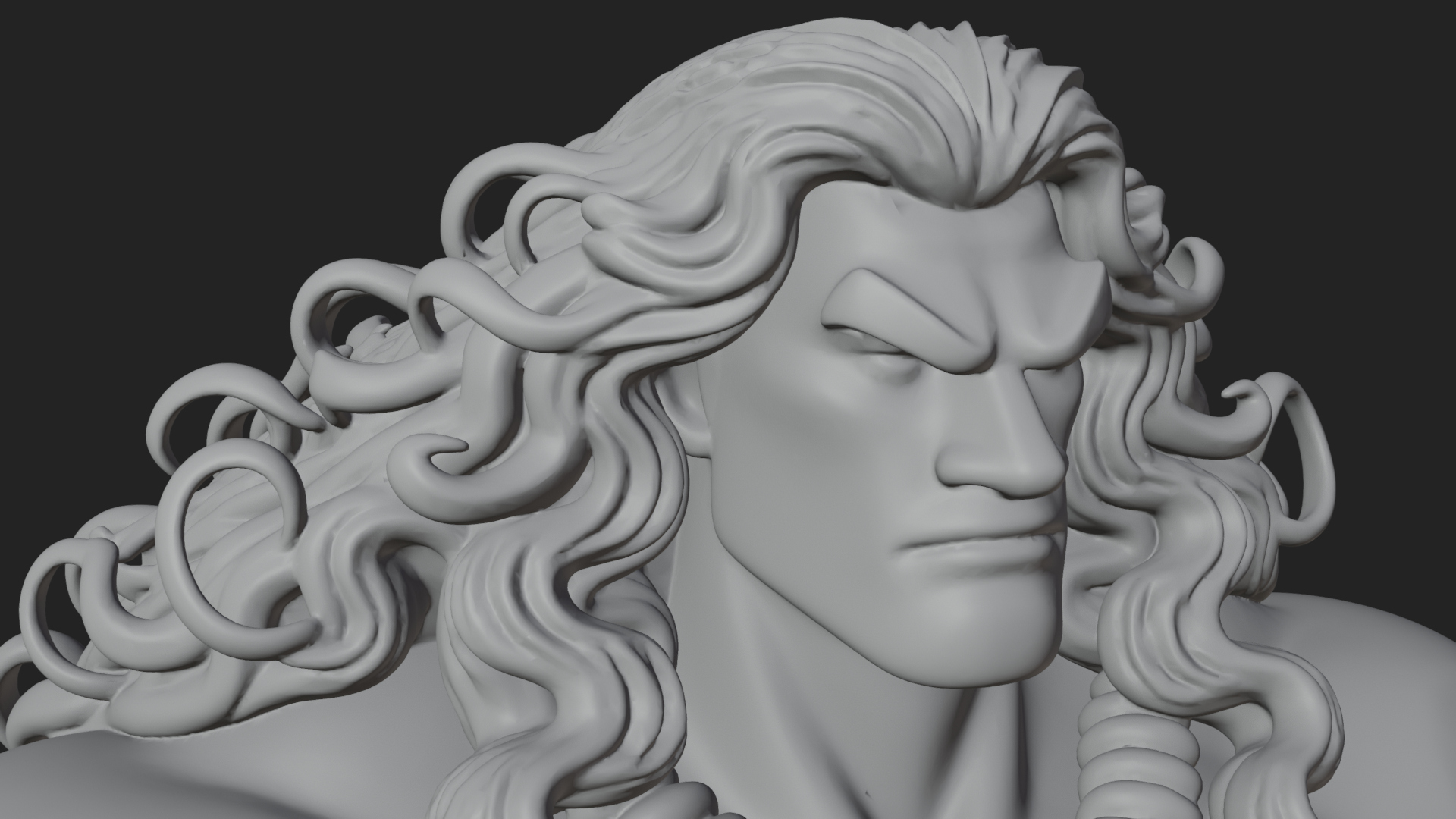 Barbarian with Axe Statue Design 9 3D Print Model 3D Model