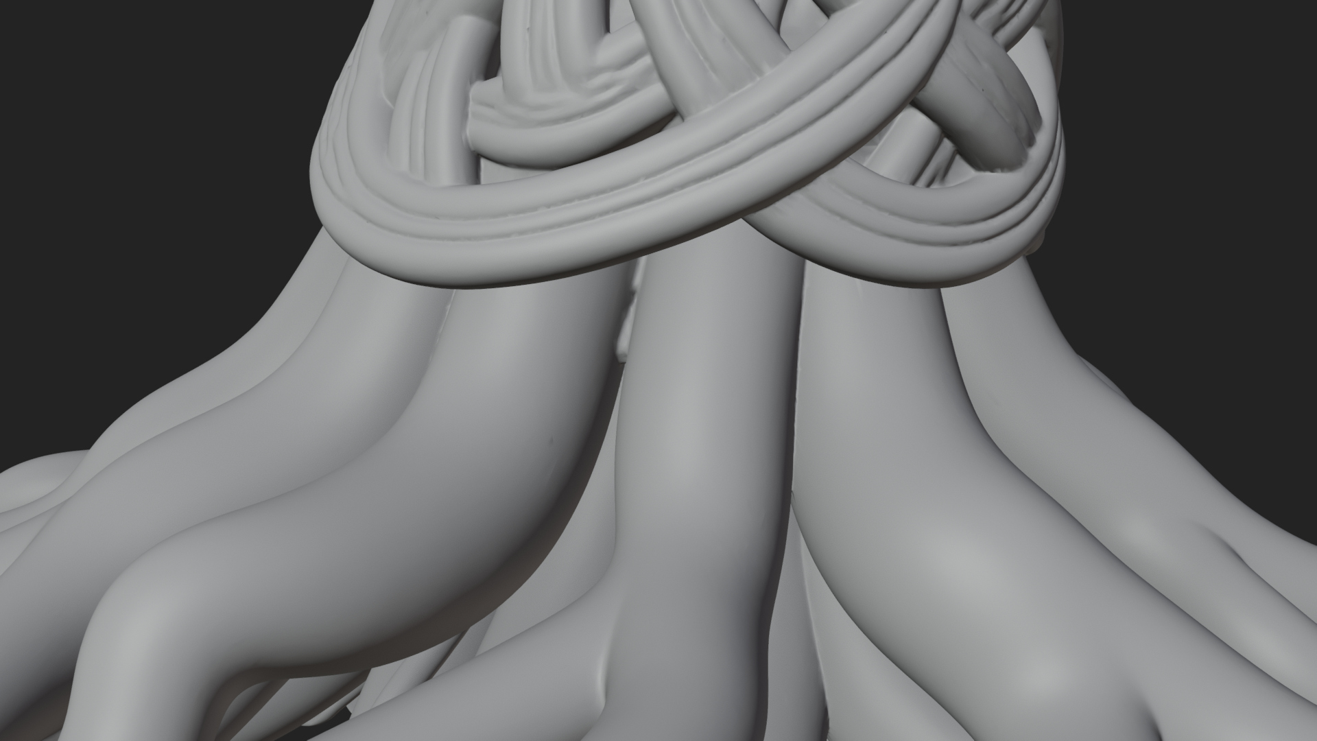 Bare Rooted Dead Tree Statue Design 1 3D Print Model 3D Model
