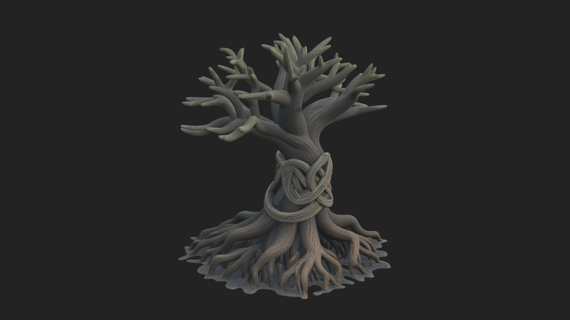 Bare Rooted Dead Tree Statue Design 2 3d Print Model 3D Model