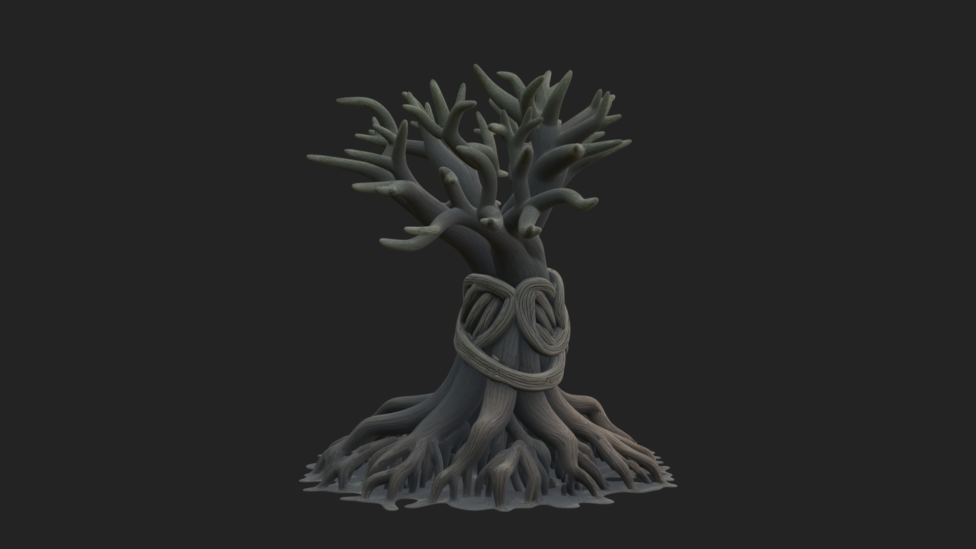Bare Rooted Dead Tree Statue Design 2 3d Print Model 3D Model