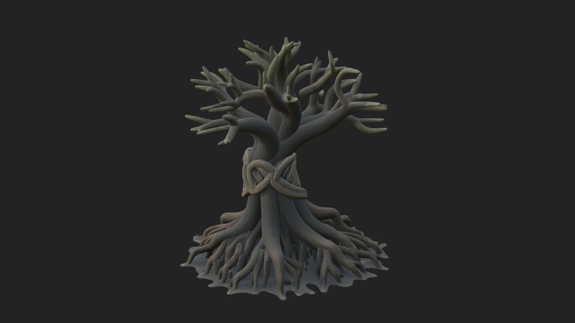 Bare Rooted Dead Tree Statue Design 2 3d Print Model 3D Model
