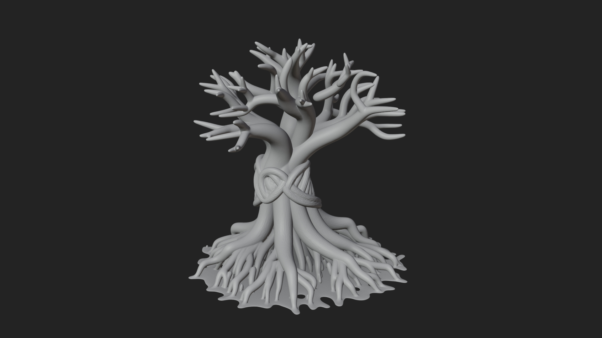 Bare Rooted Dead Tree Statue Design 2 3d Print Model 3D Model