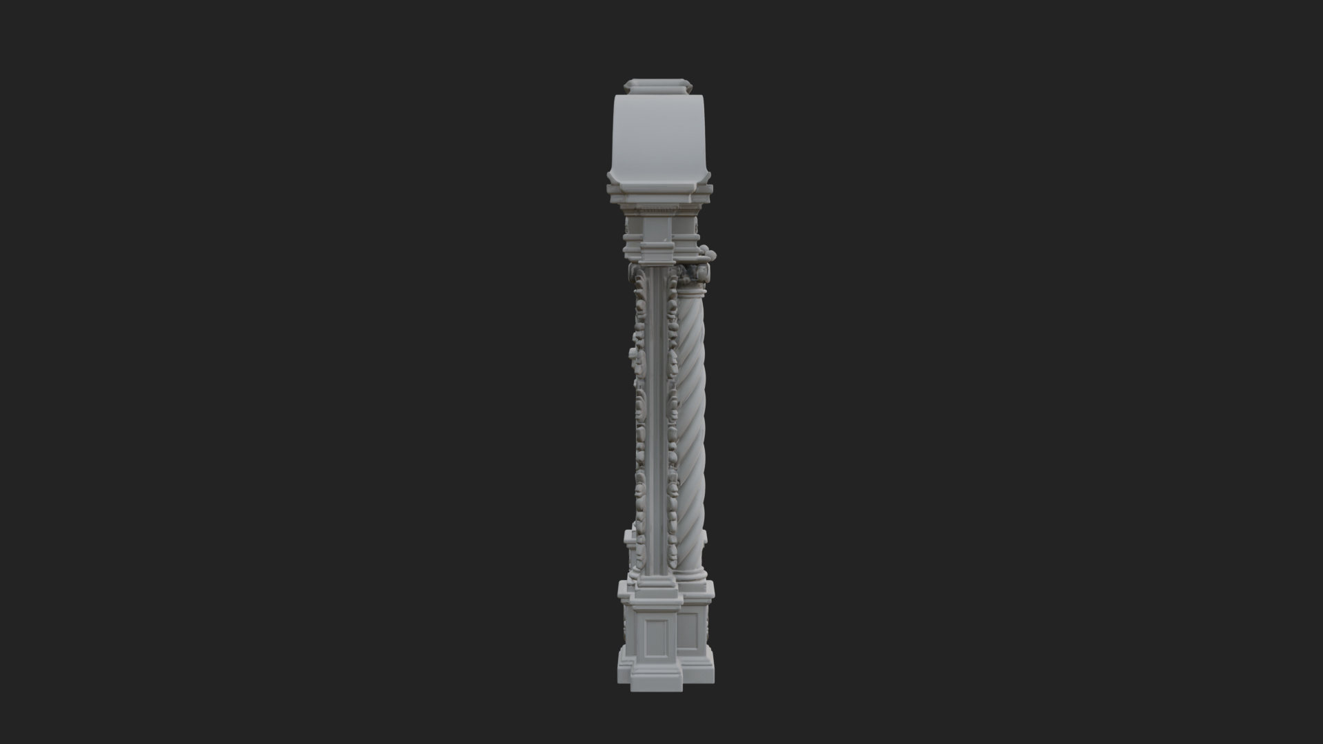 Baroque Carved Arch Design 2 3D Print Model 3D Model