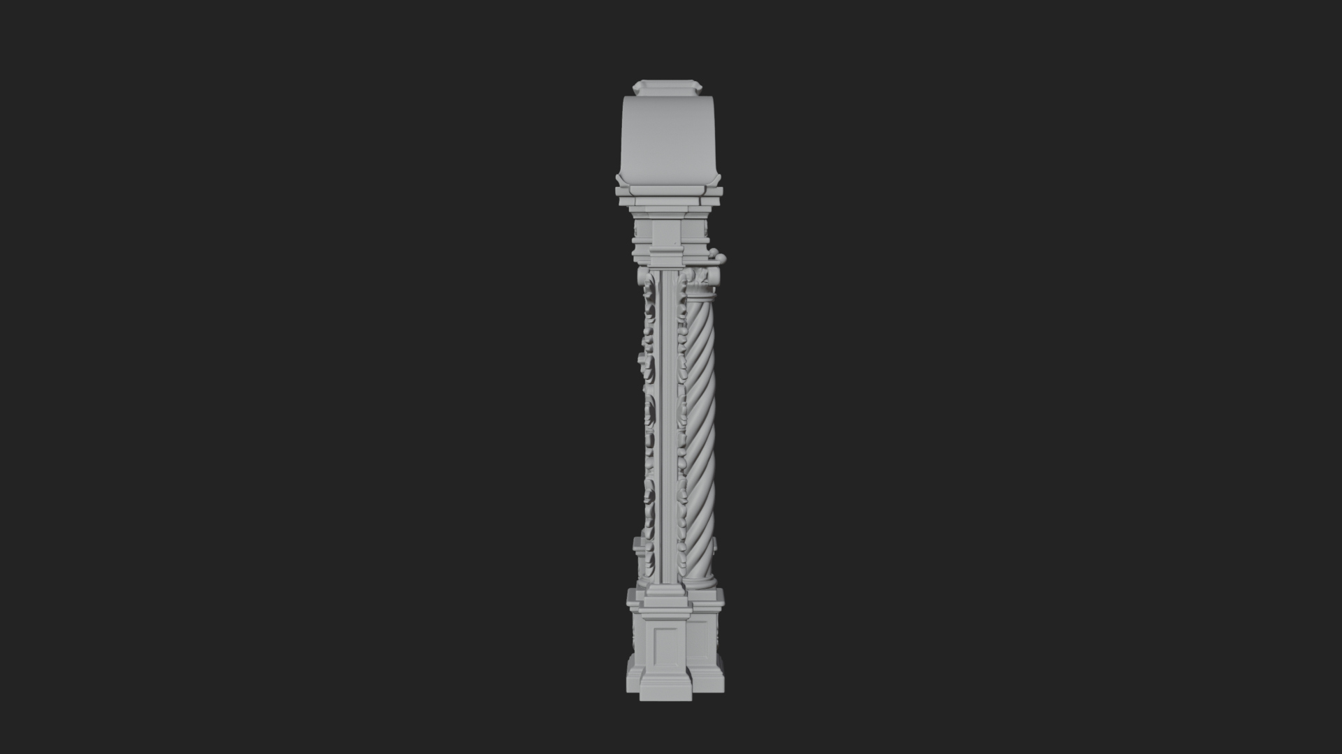 Baroque Carved Arch Design 2 3D Print Model 3D Model