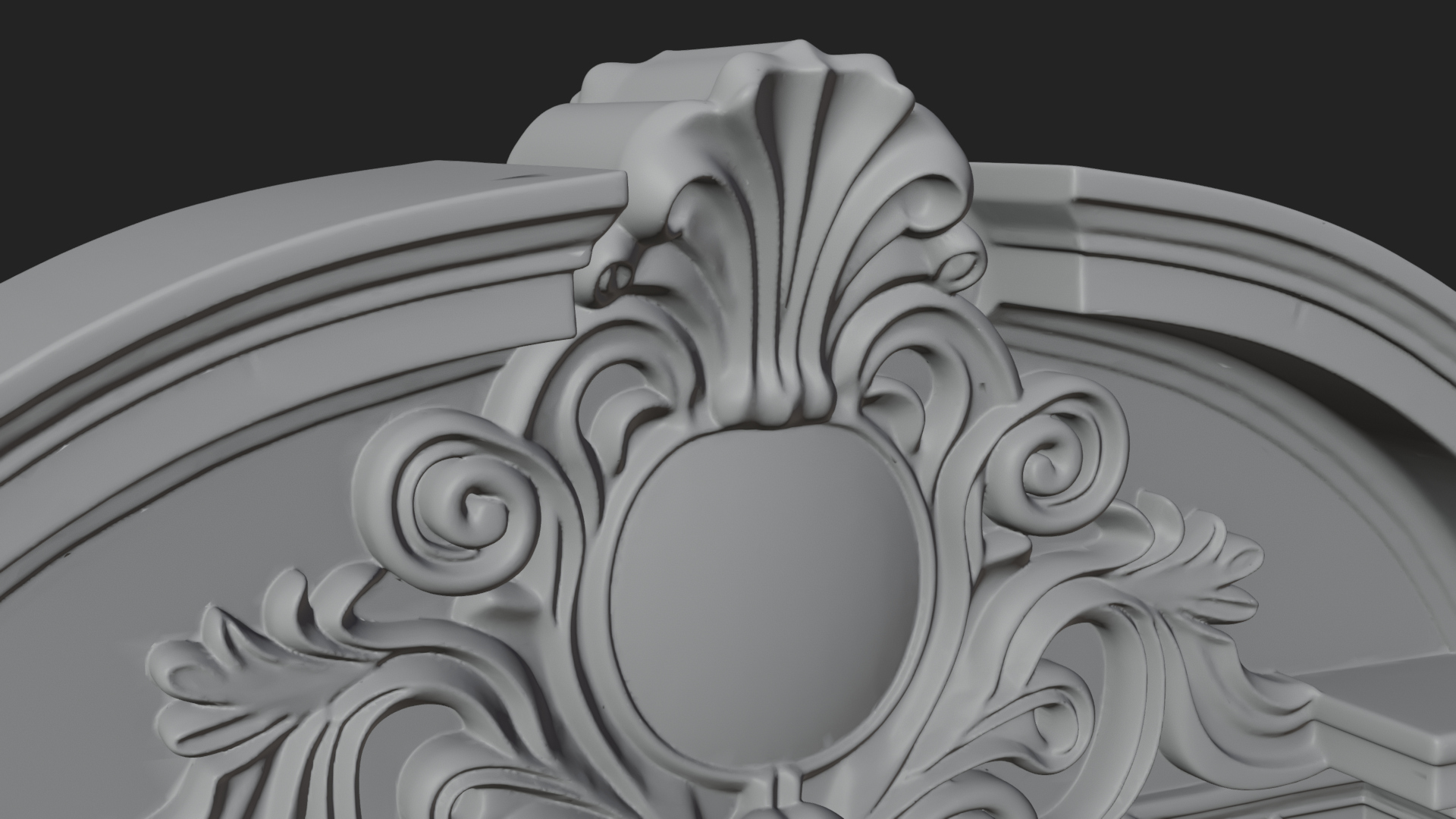 Baroque Carved Arch Design 2 3D Print Model 3D Model