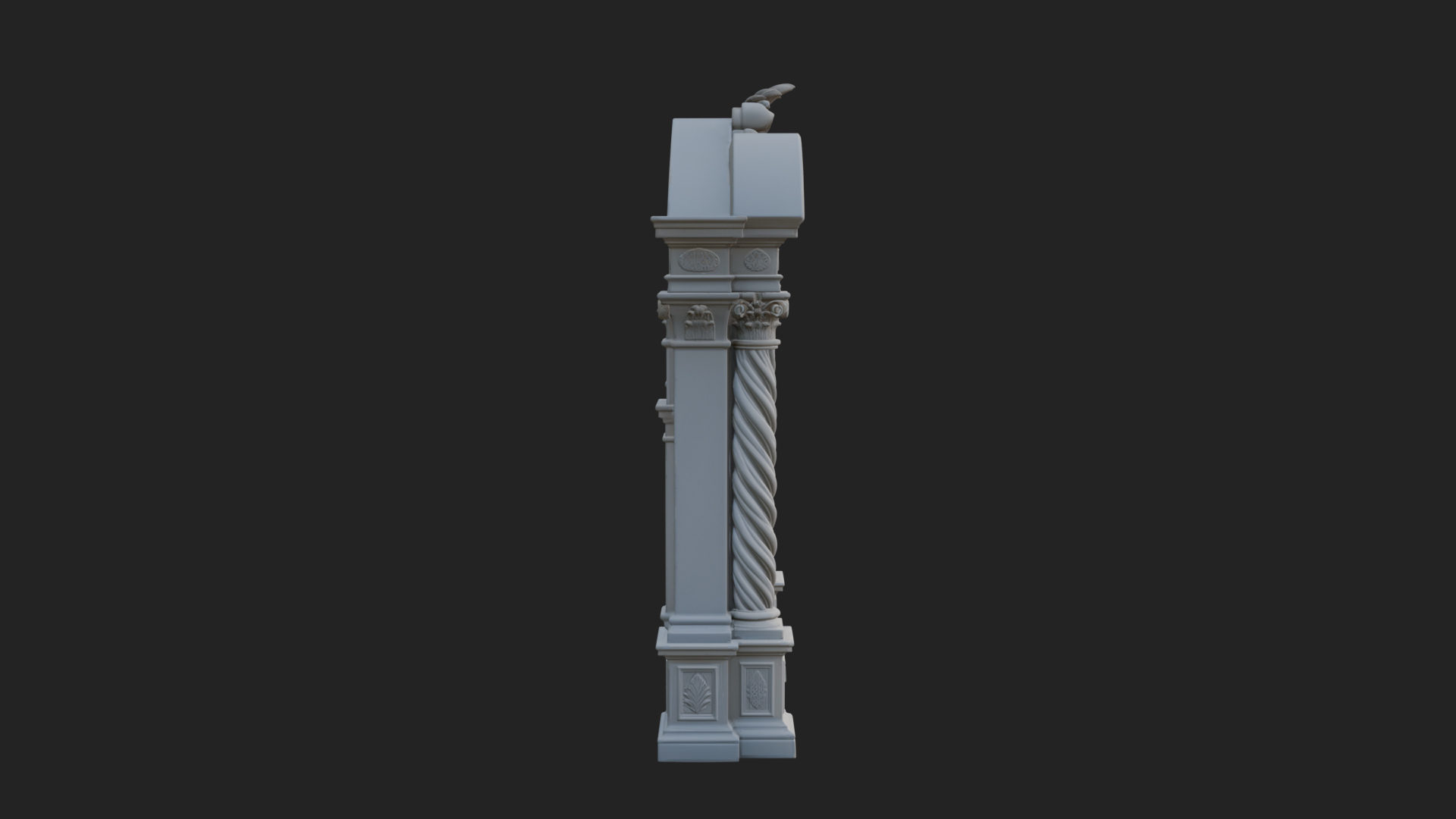 Baroque Carved Arch Design 3 3D Print Model 3D Model