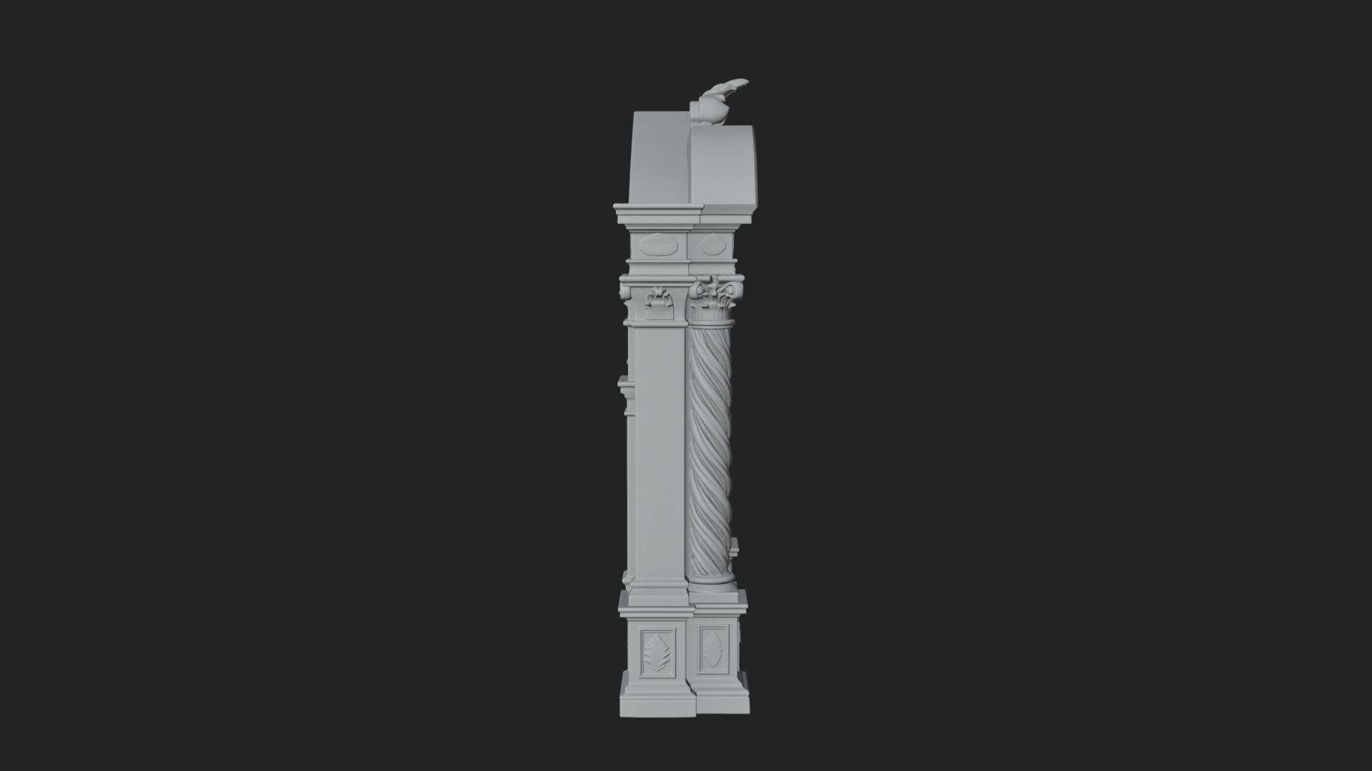 Baroque Carved Arch Design 3 3D Print Model 3D Model