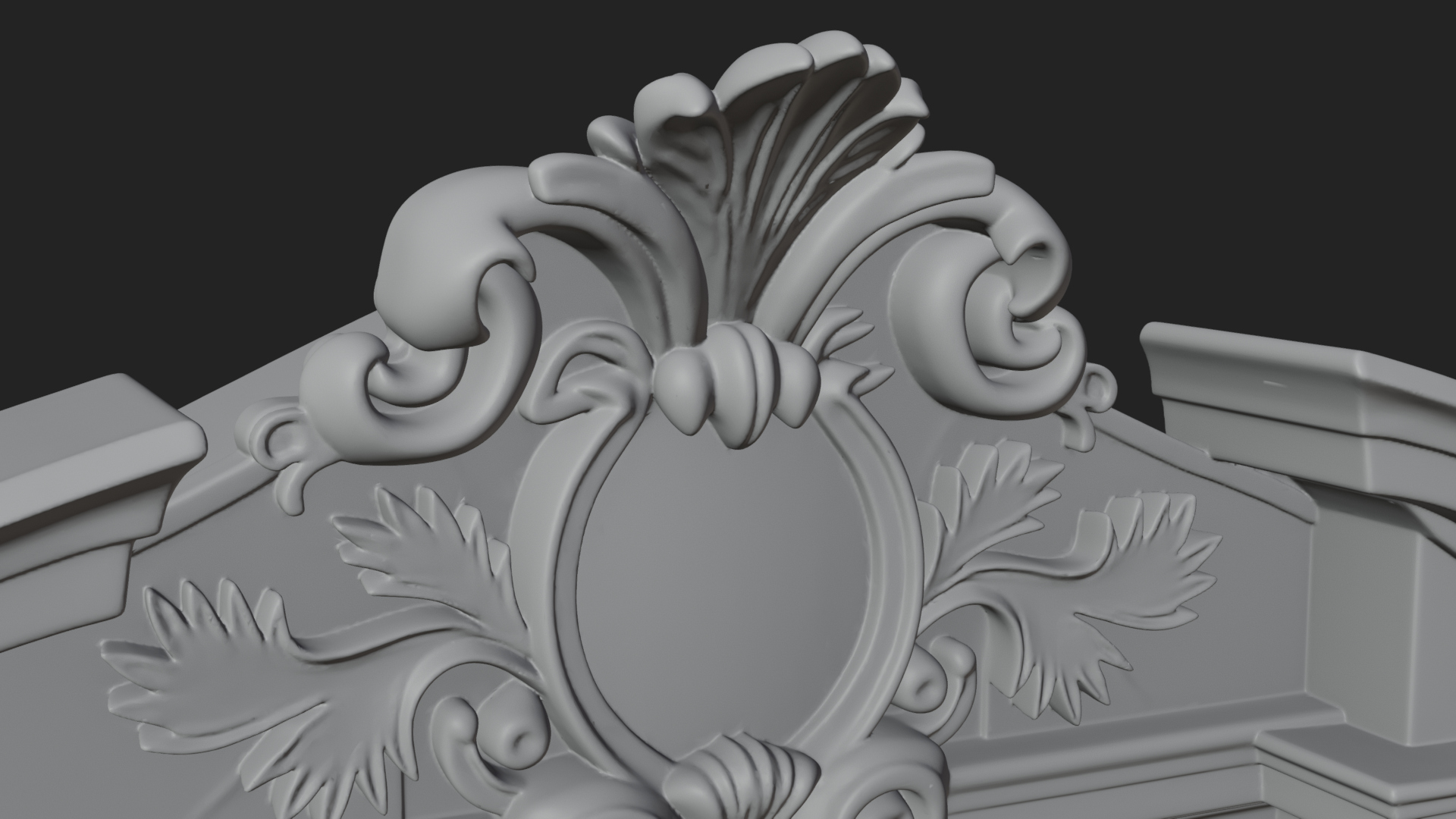 Baroque Carved Arch Design 3 3D Print Model 3D Model