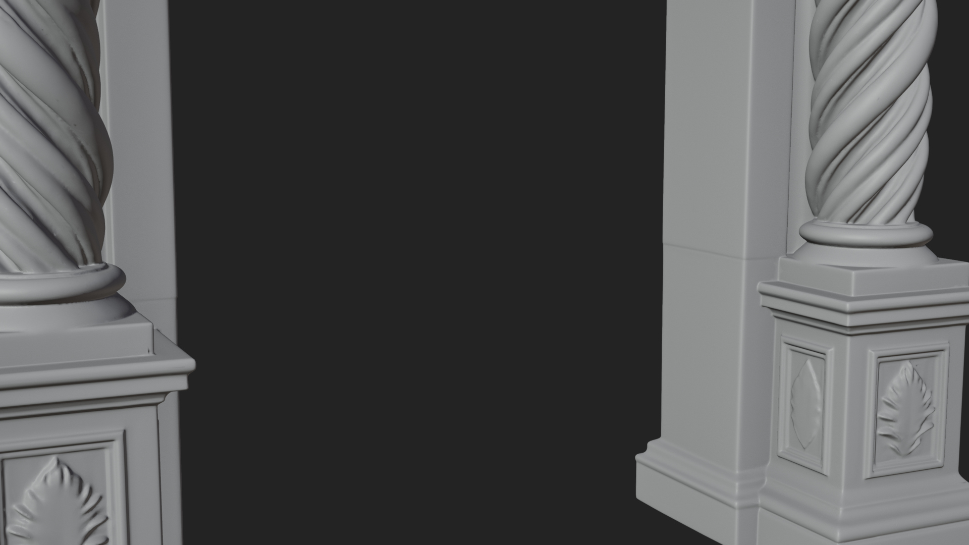 Baroque Carved Arch Design 3 3D Print Model 3D Model