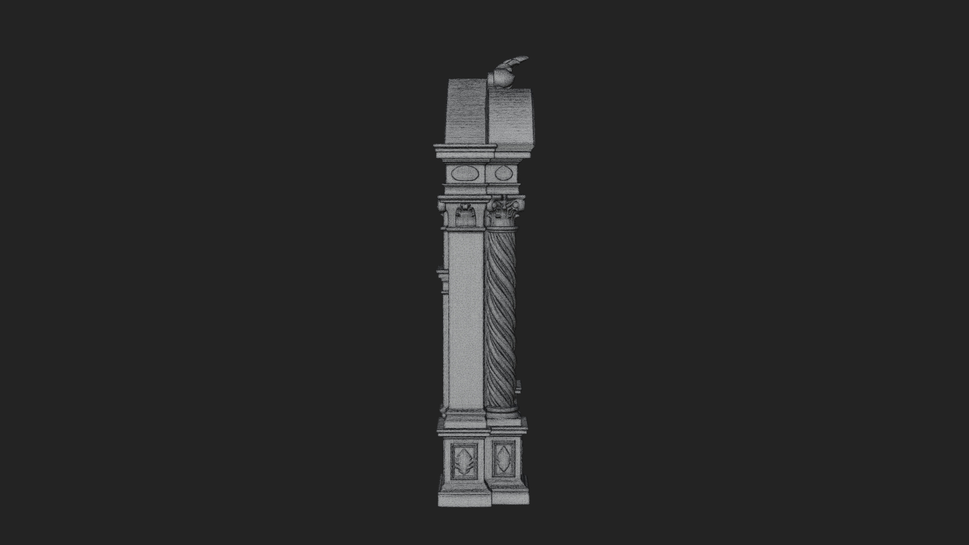 Baroque Carved Arch Design 3 3D Print Model 3D Model