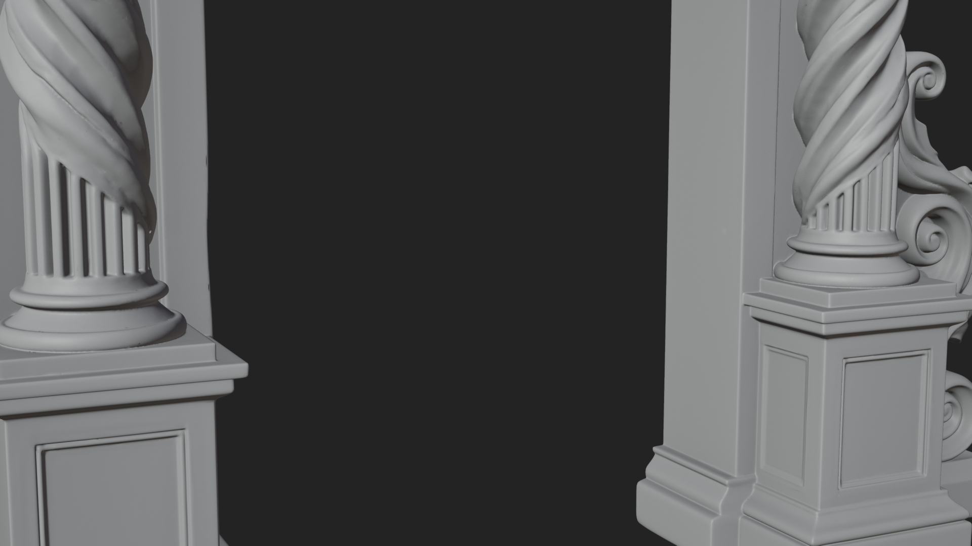 Baroque Carved Arch Design 4 3D Print Model 3D Model