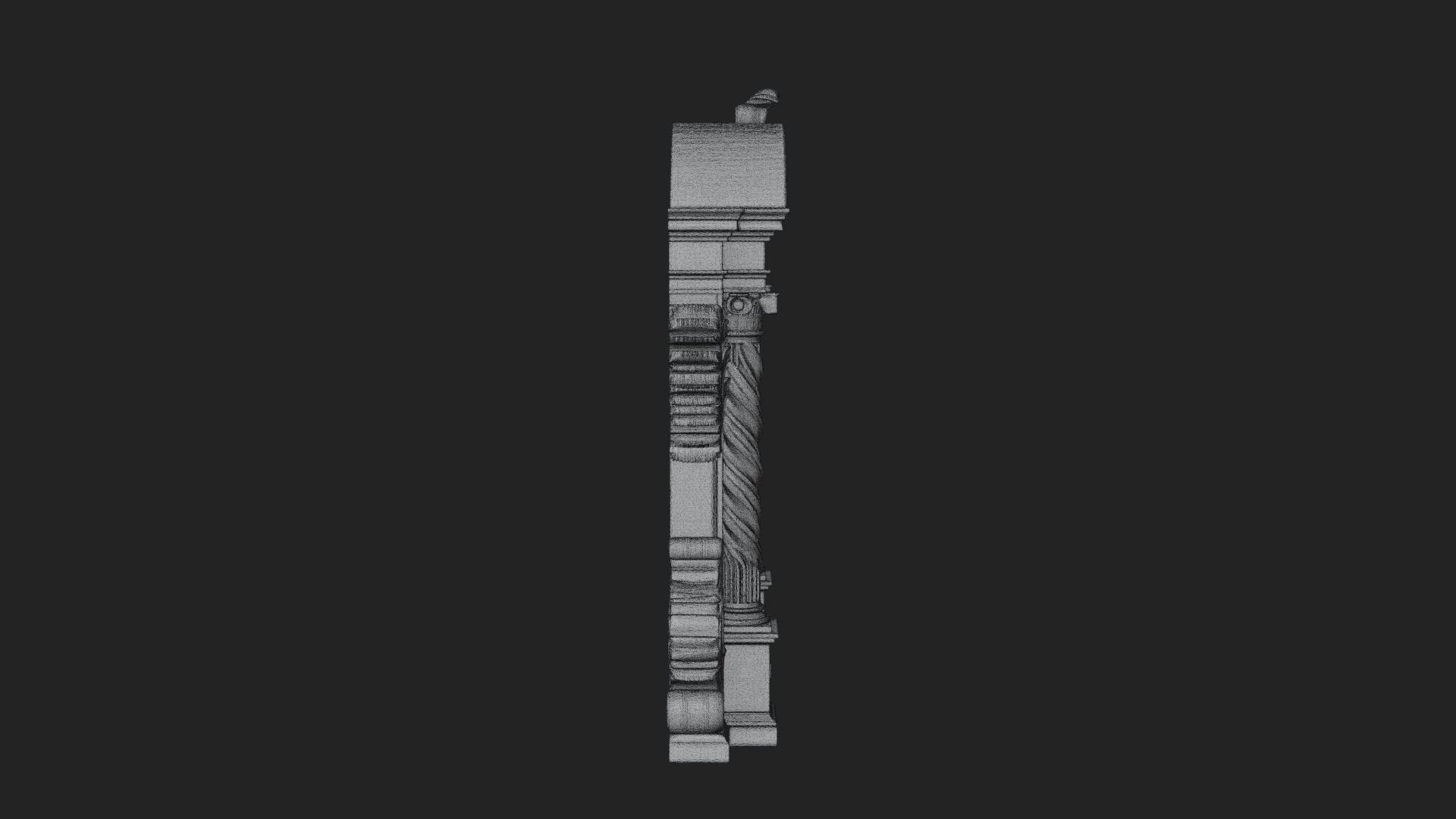 Baroque Carved Arch Design 4 3D Print Model 3D Model