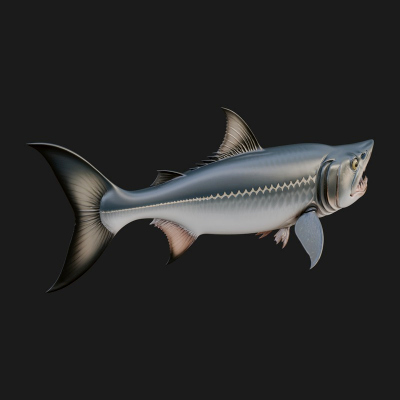 Barracuda Fish Statue Design 3 3D Print Model