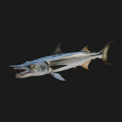 Barracuda Fish Statue Design 7 3D Print Model