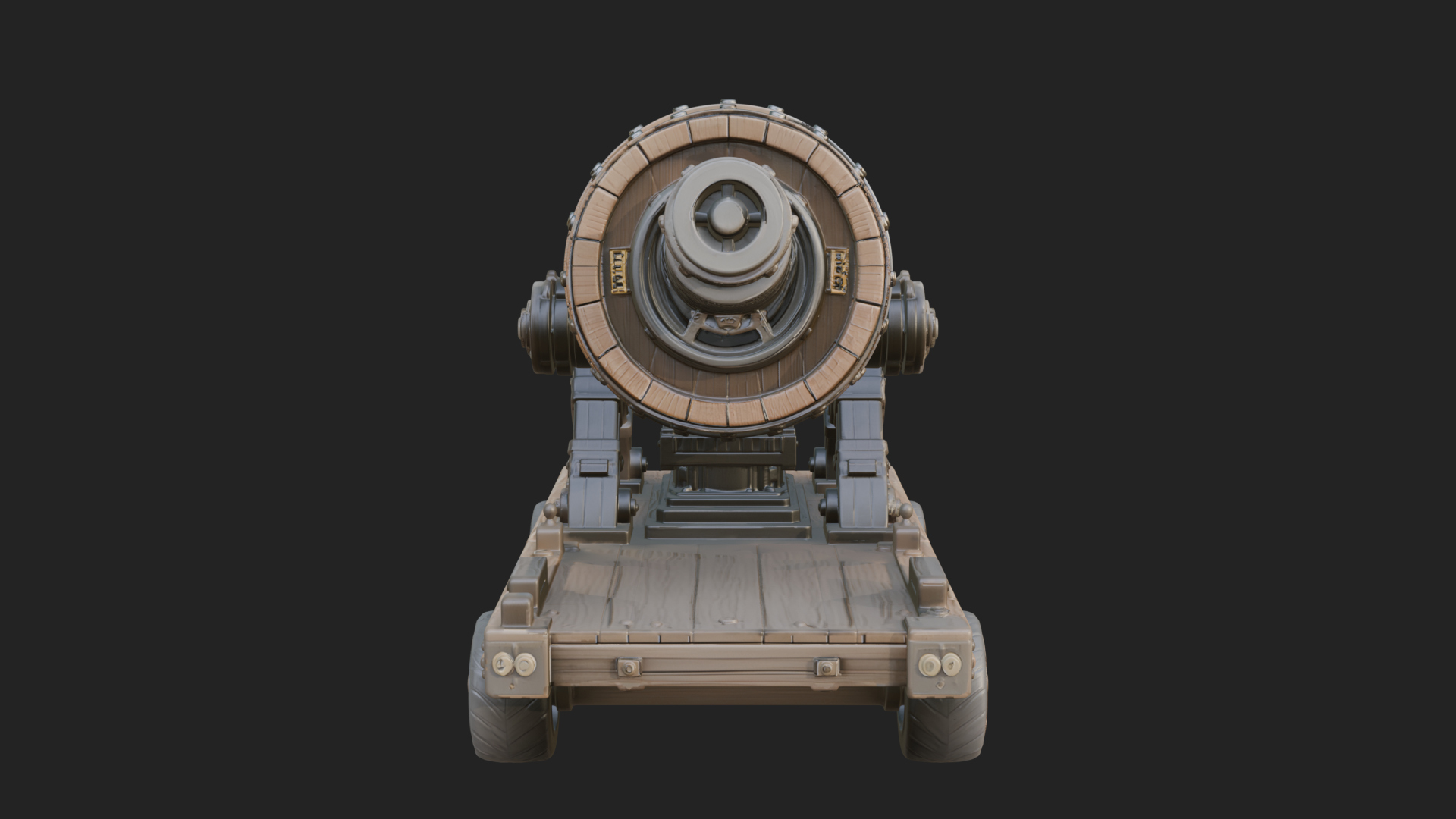 Barrel Siege Mortar Model Design 1 3D Print Model 3D Model
