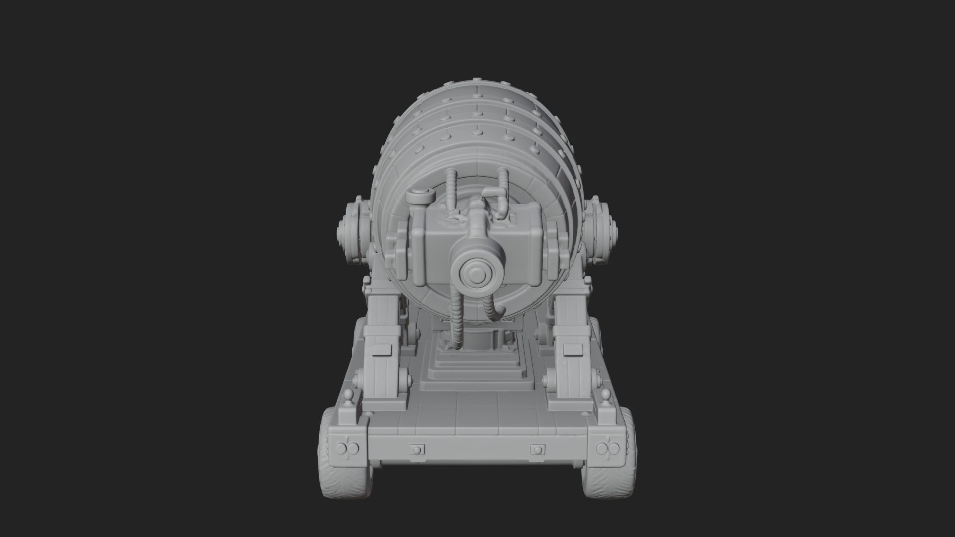 Barrel Siege Mortar Model Design 1 3D Print Model 3D Model