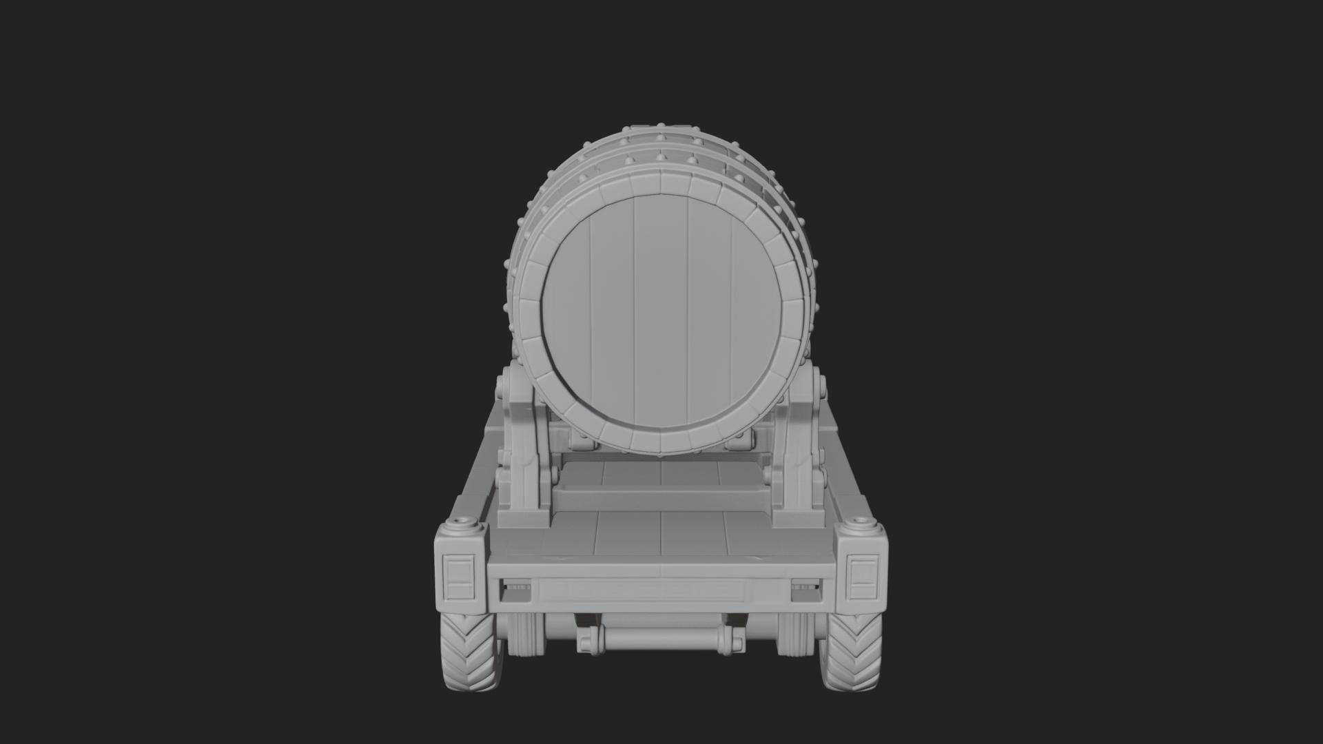 Barrel Siege Mortar Model Design 2 3D Print Model 3D Model